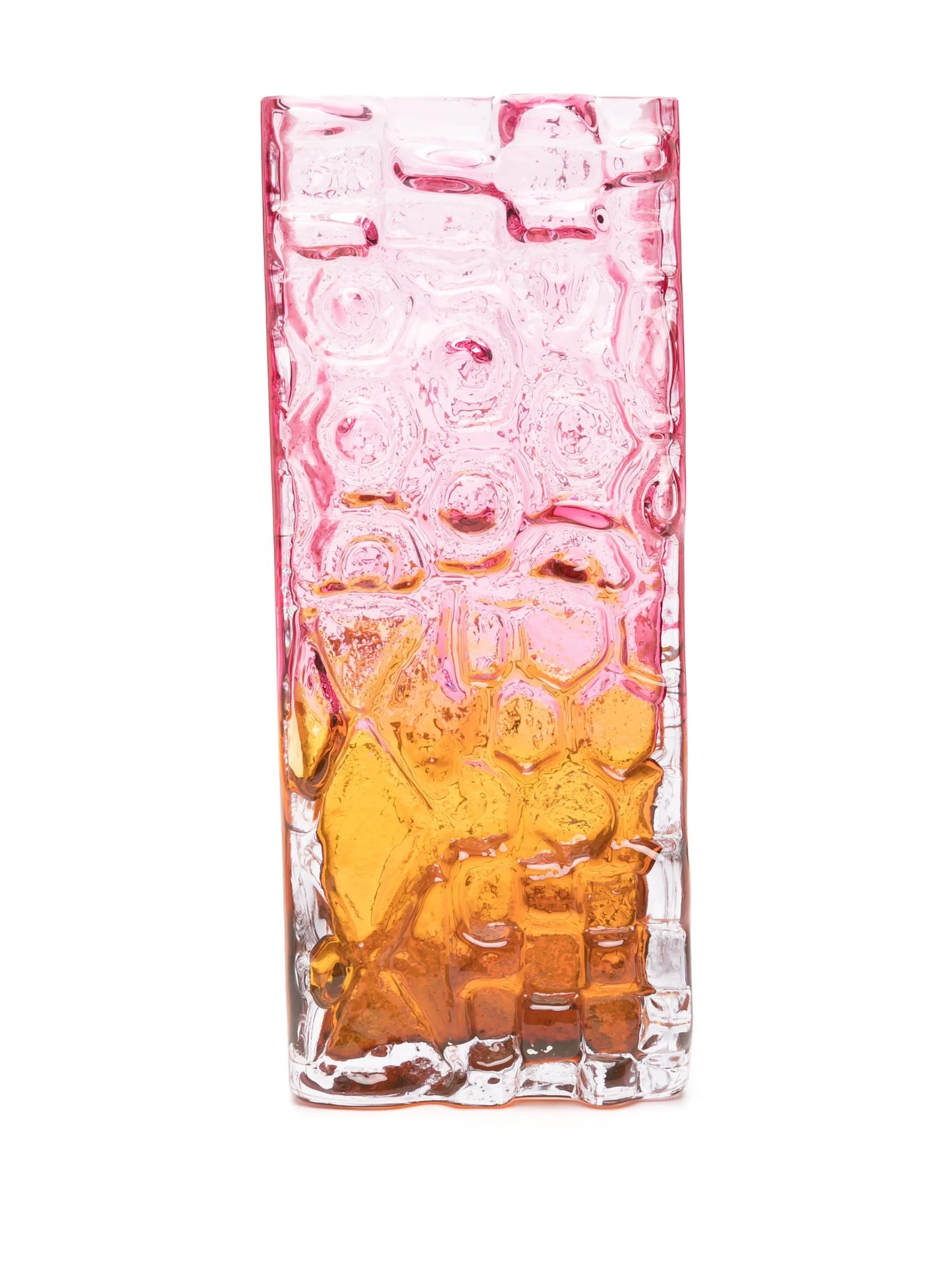Relief glass vase (34cm x 16cm)
