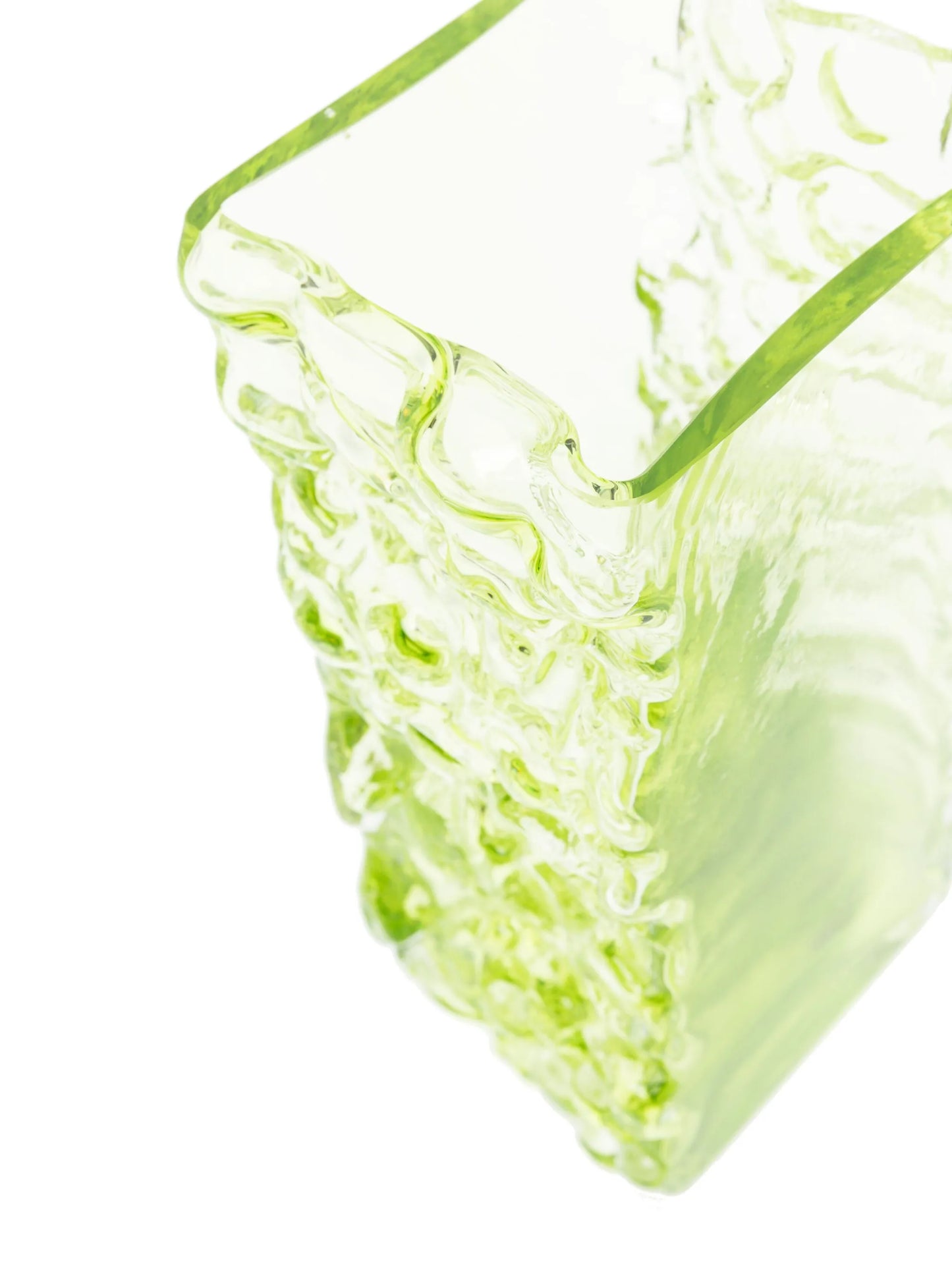 Relief glass vase (34.5cm x 14.5cm)