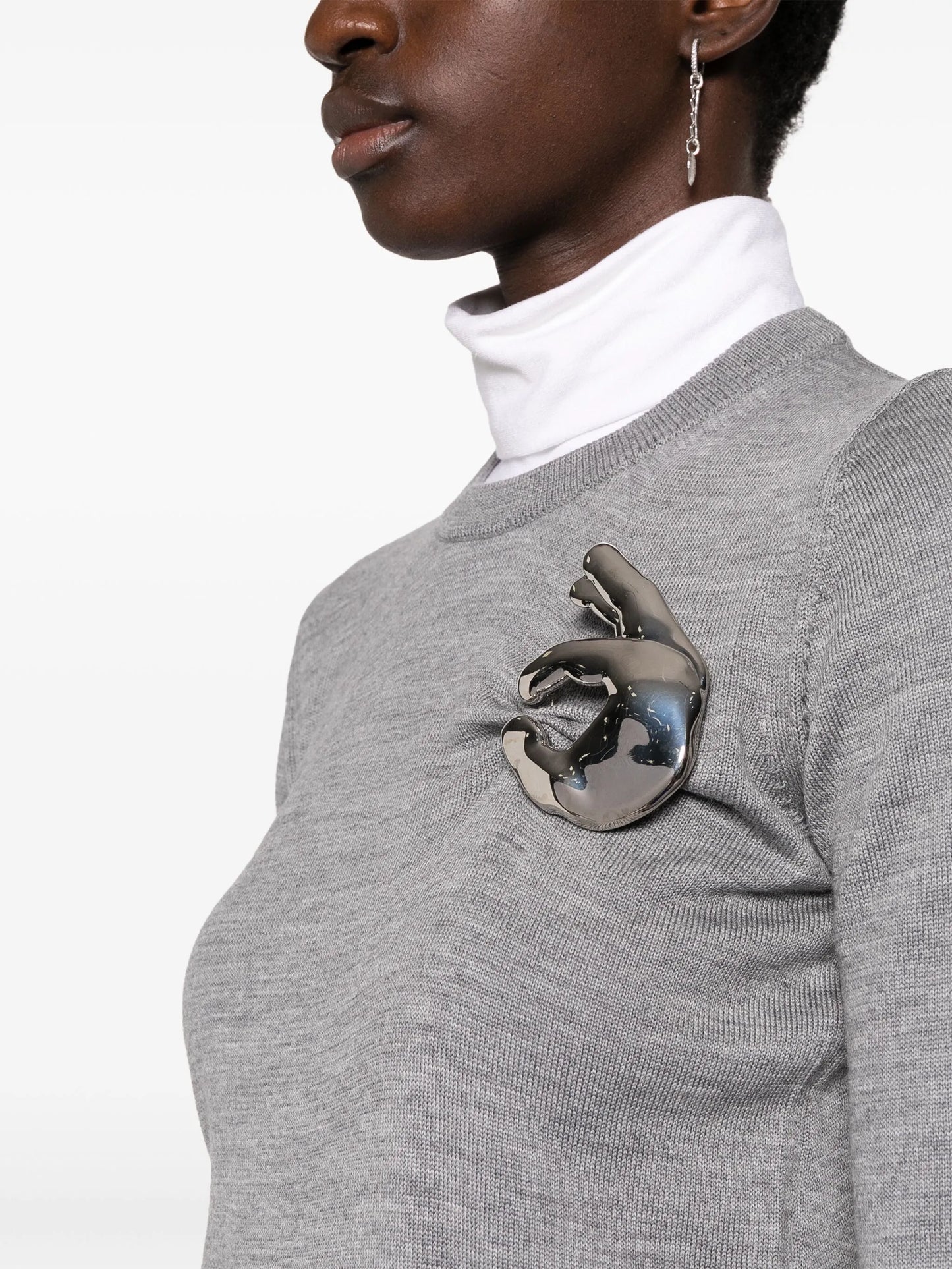 logo-plaque virgin wool jumper