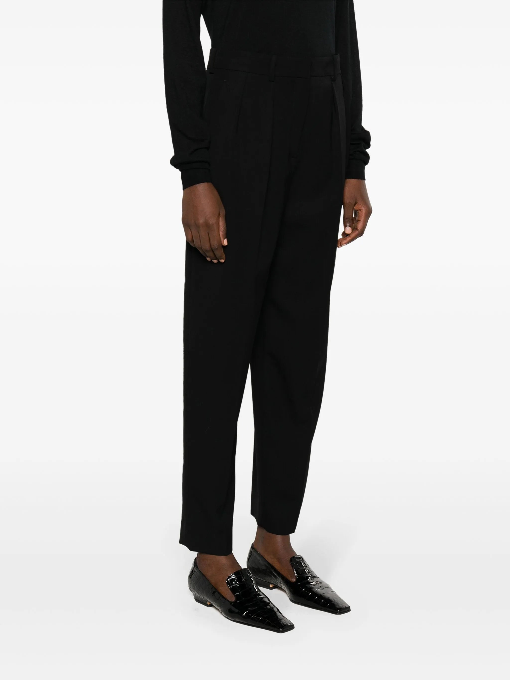 Corby pleated wool tailored trousers