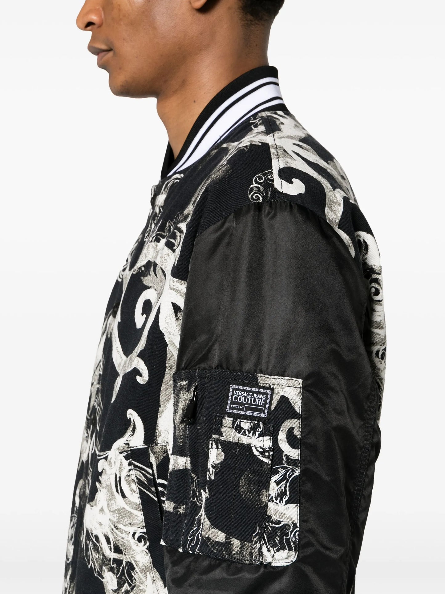 Watercolor Couture-print bomber jacket