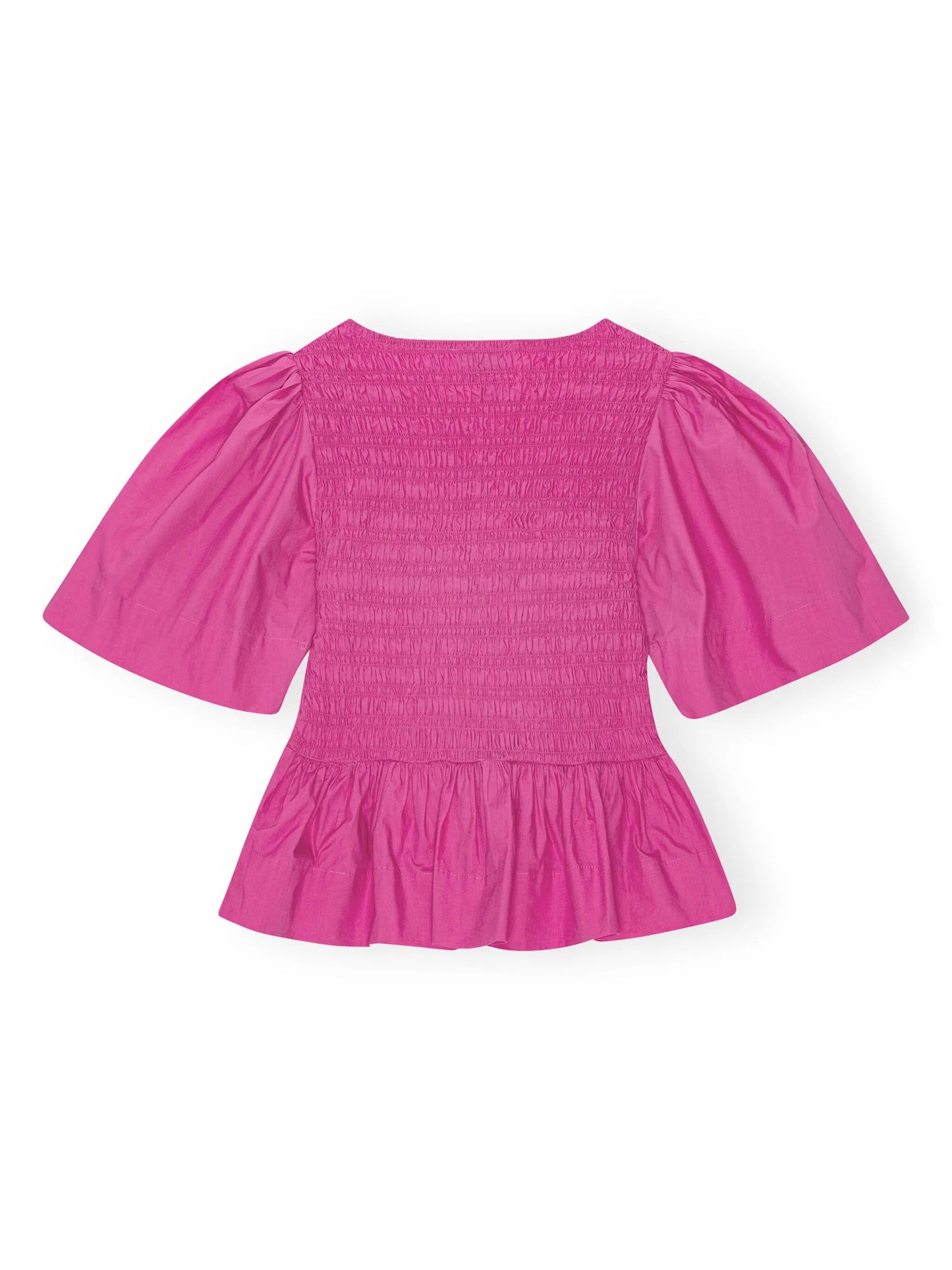 peplum-waist organic-cotton blouse