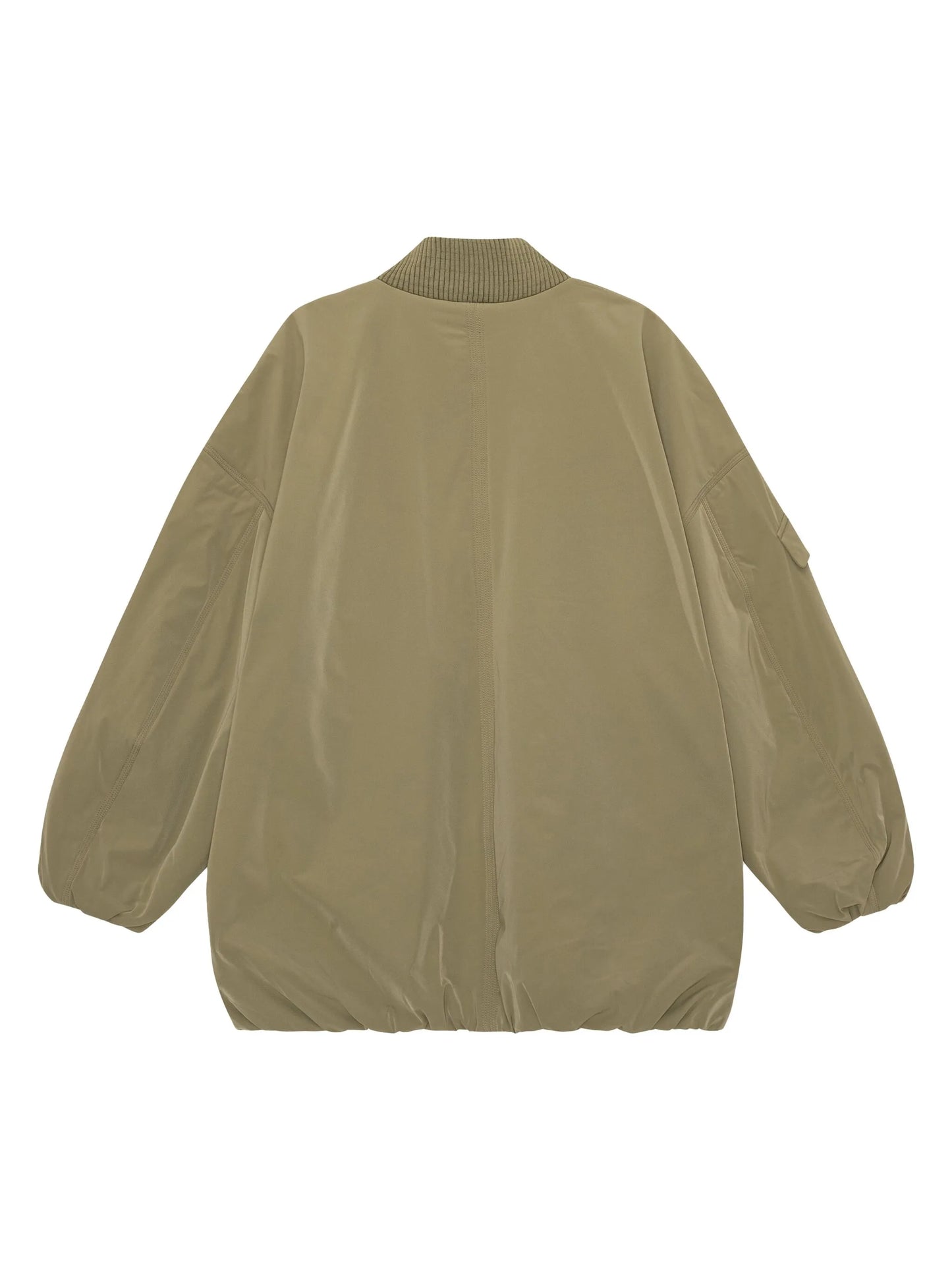 oversized multiple-pocket bomber jacket