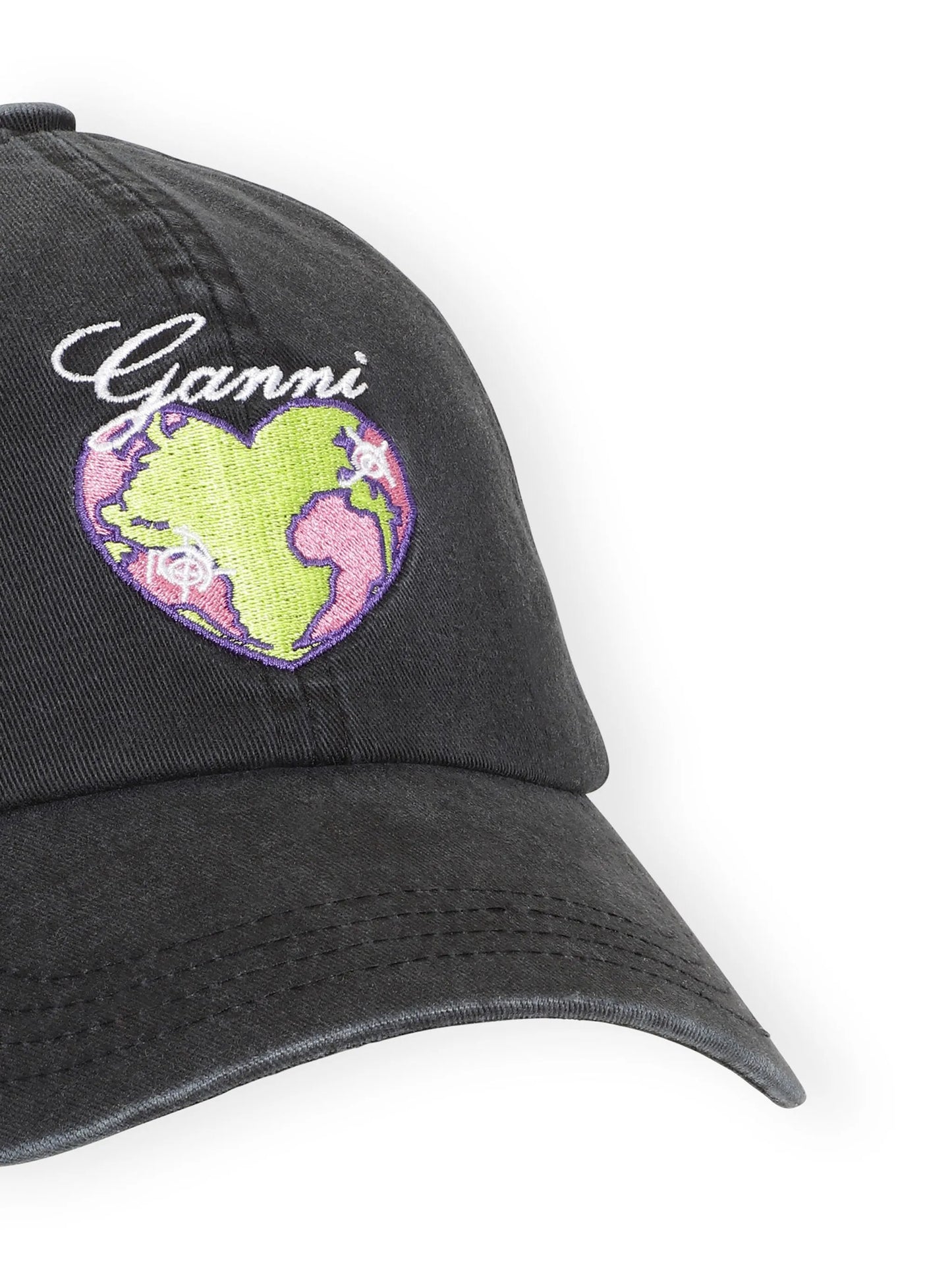 logo-embroidered denim baseball cap