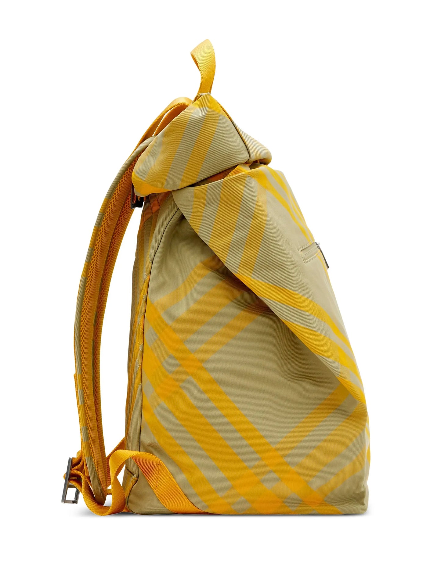 Roll checked backpack