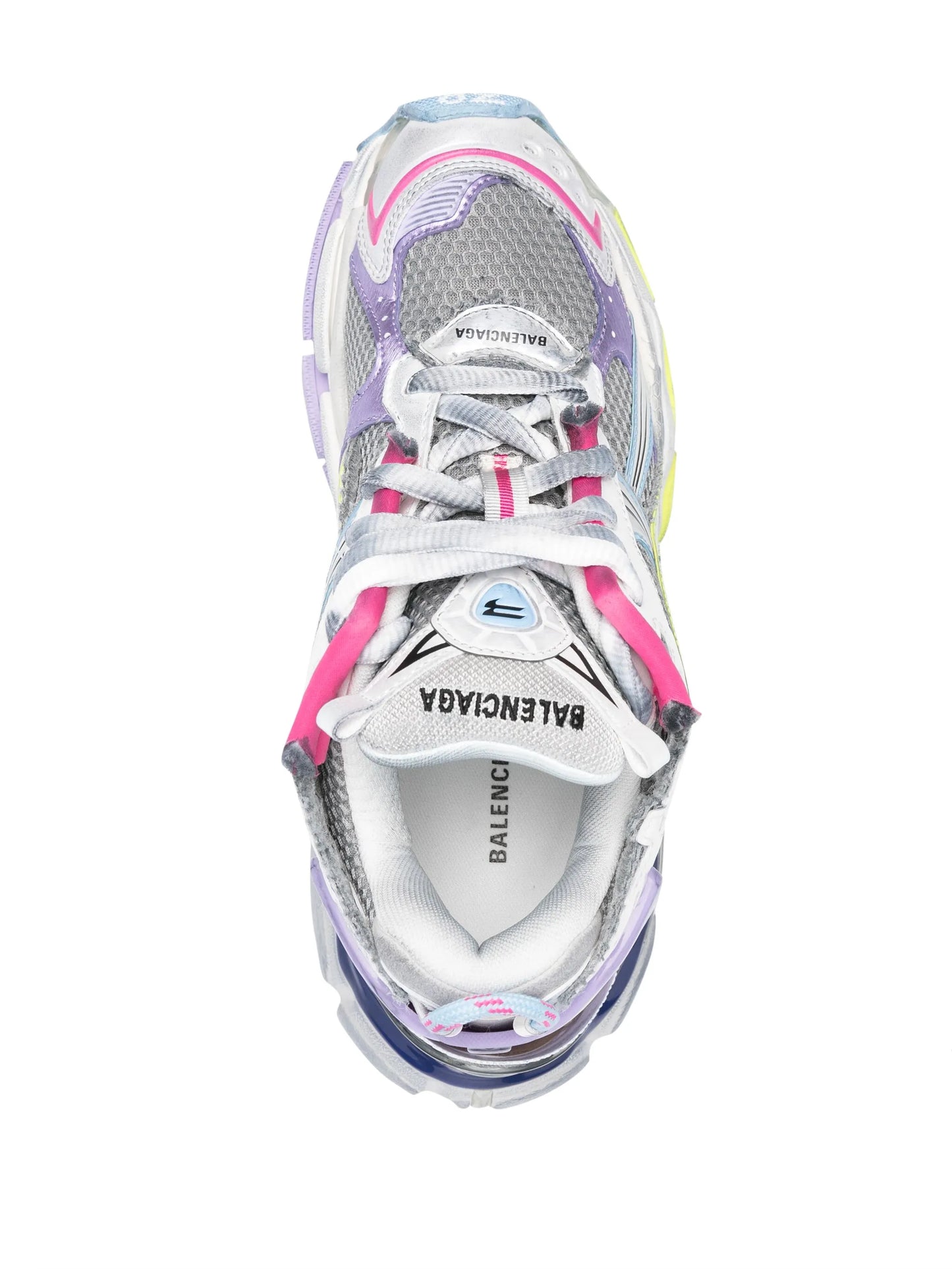 distressed-effect sneakers