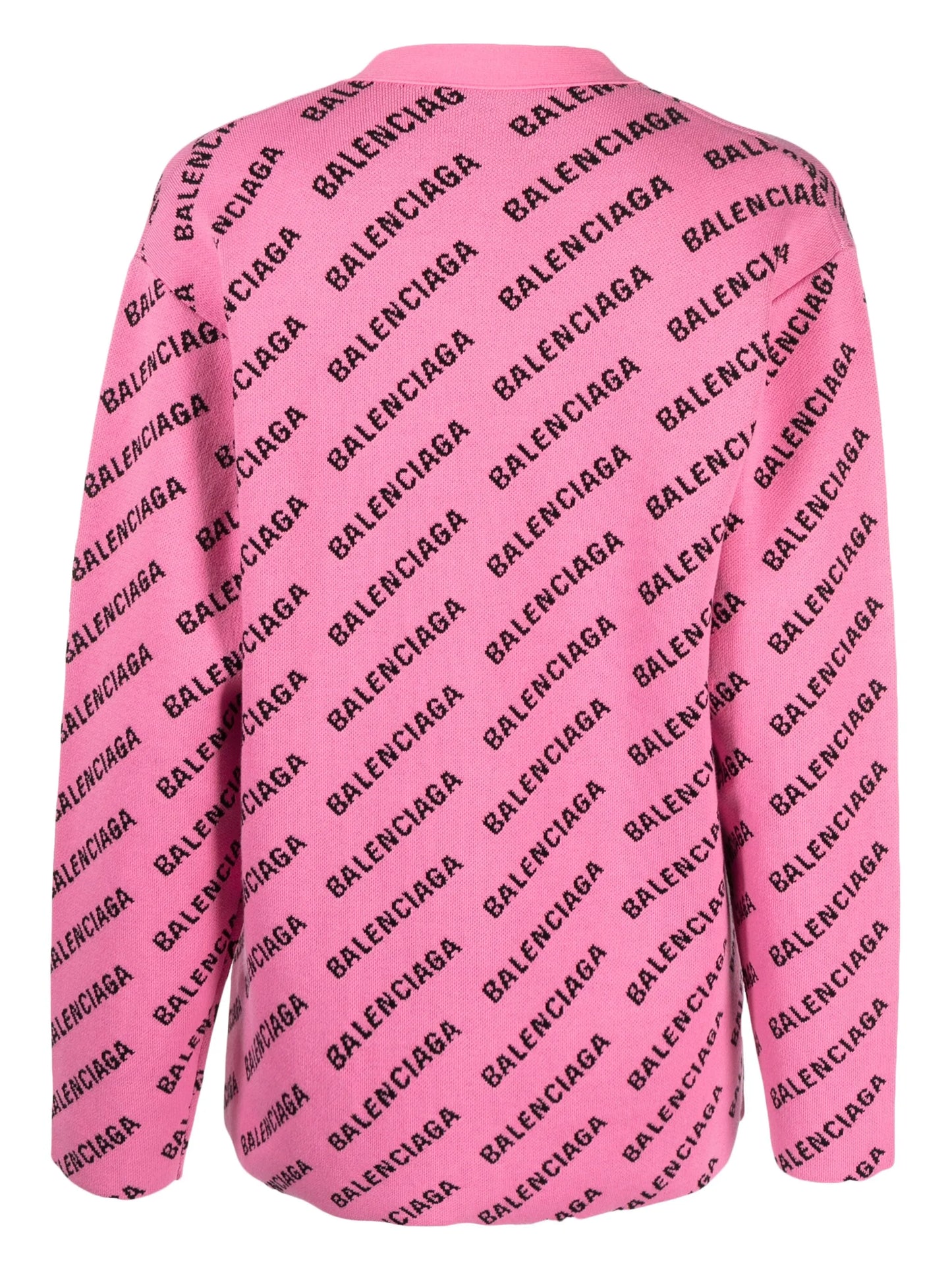logo-intarsia cardigan