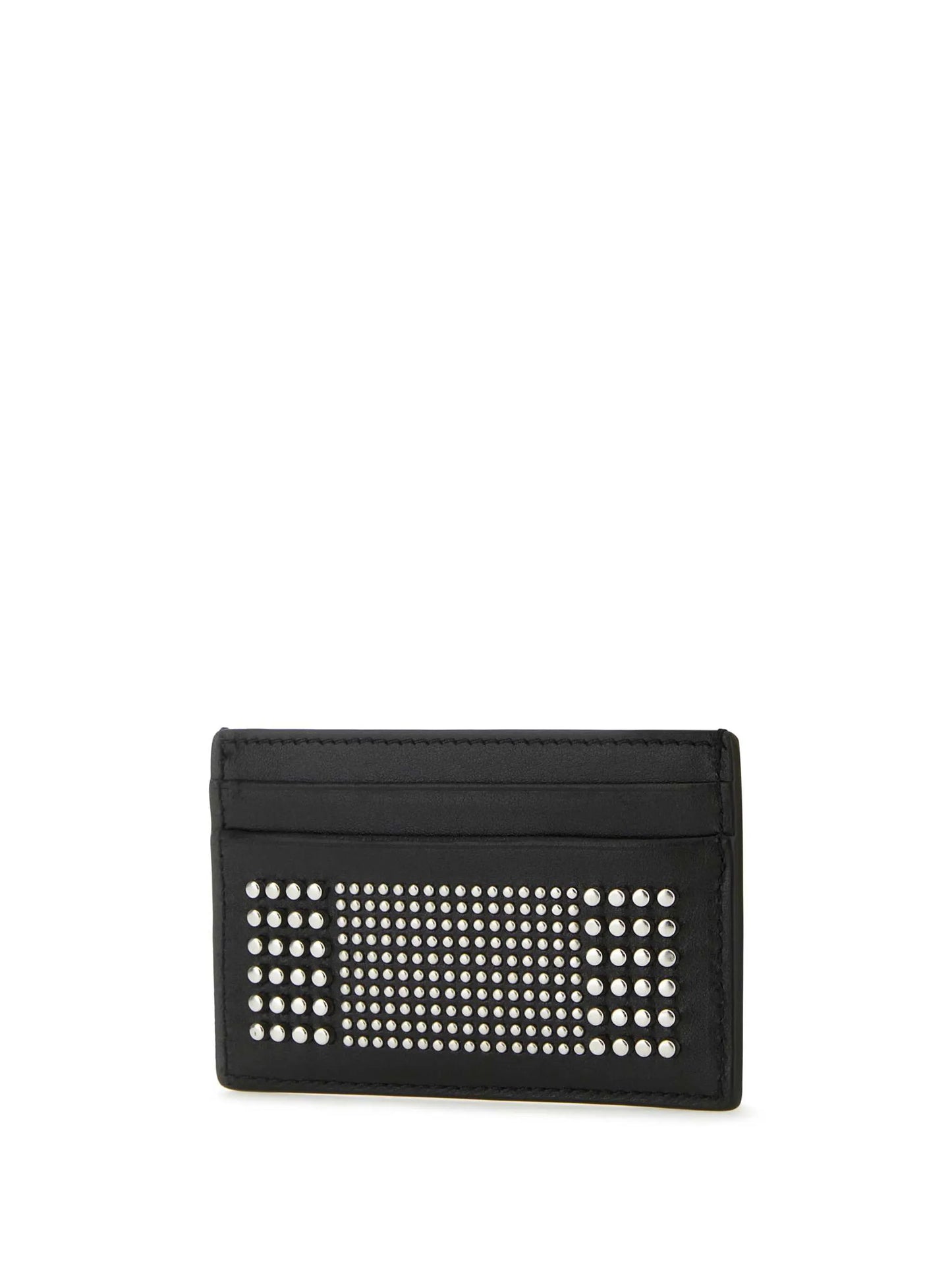 studded leather card holder
