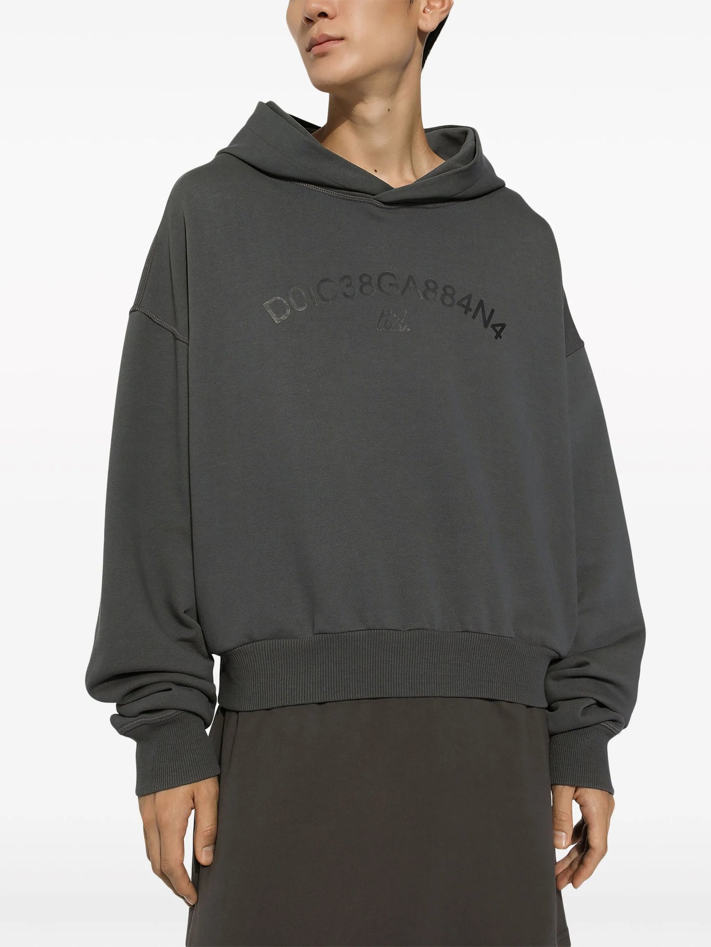 logo-print cotton hoodie