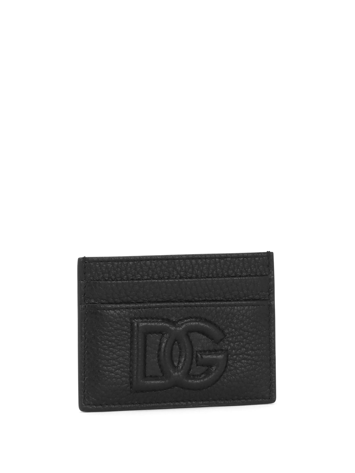 logo-plaque leather cardholder