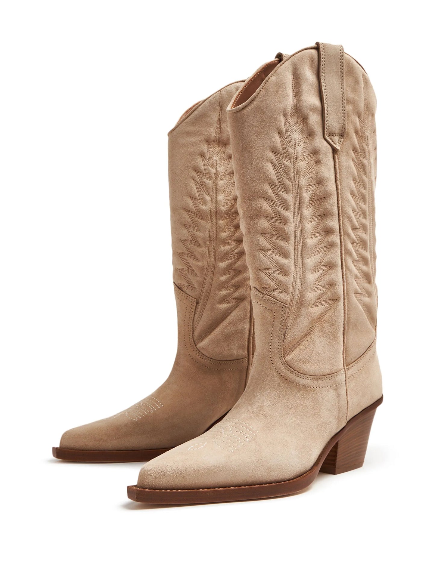 70mm embroidered-motif suede boots