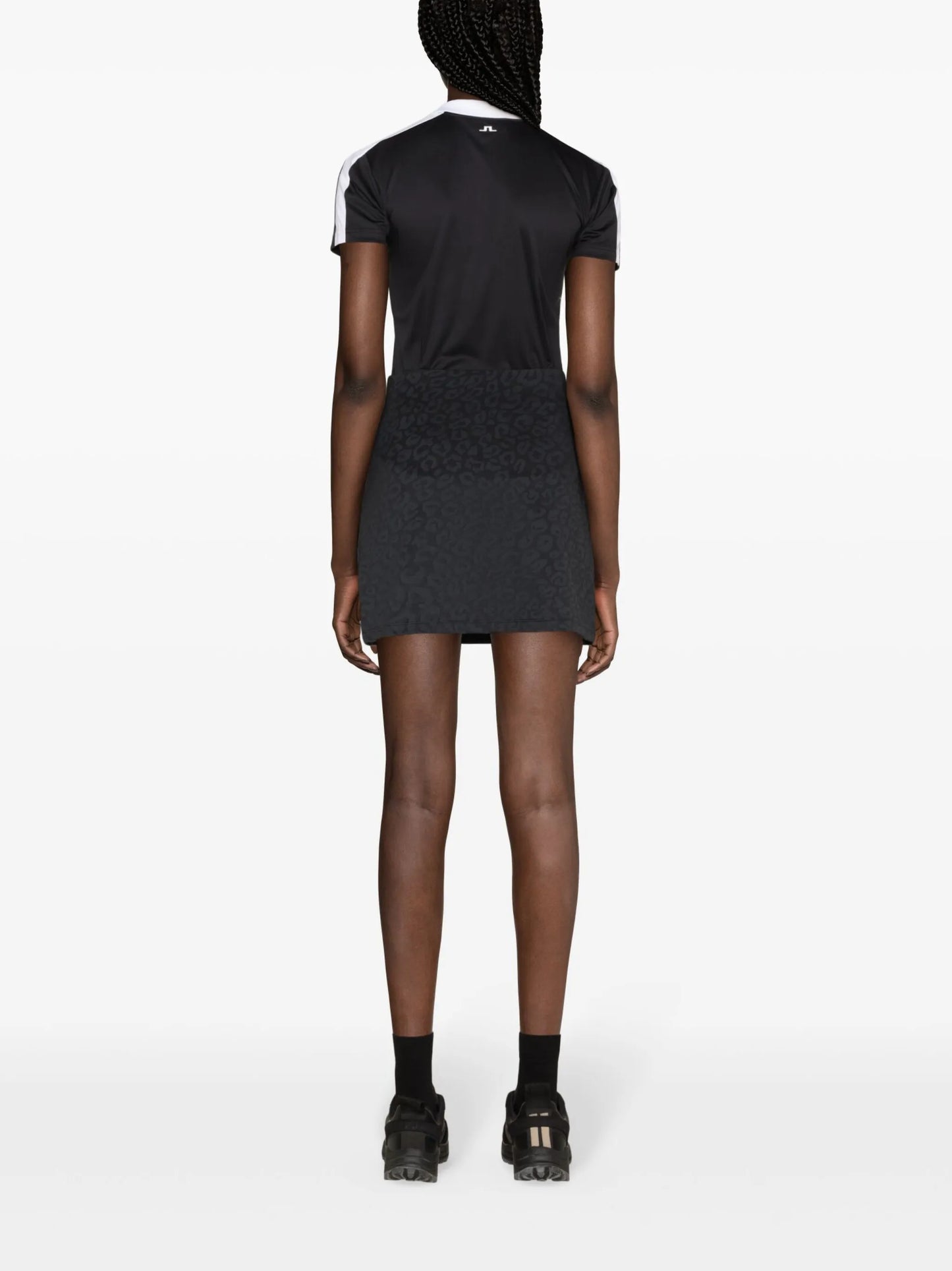 Denise leopard-print performance skirt