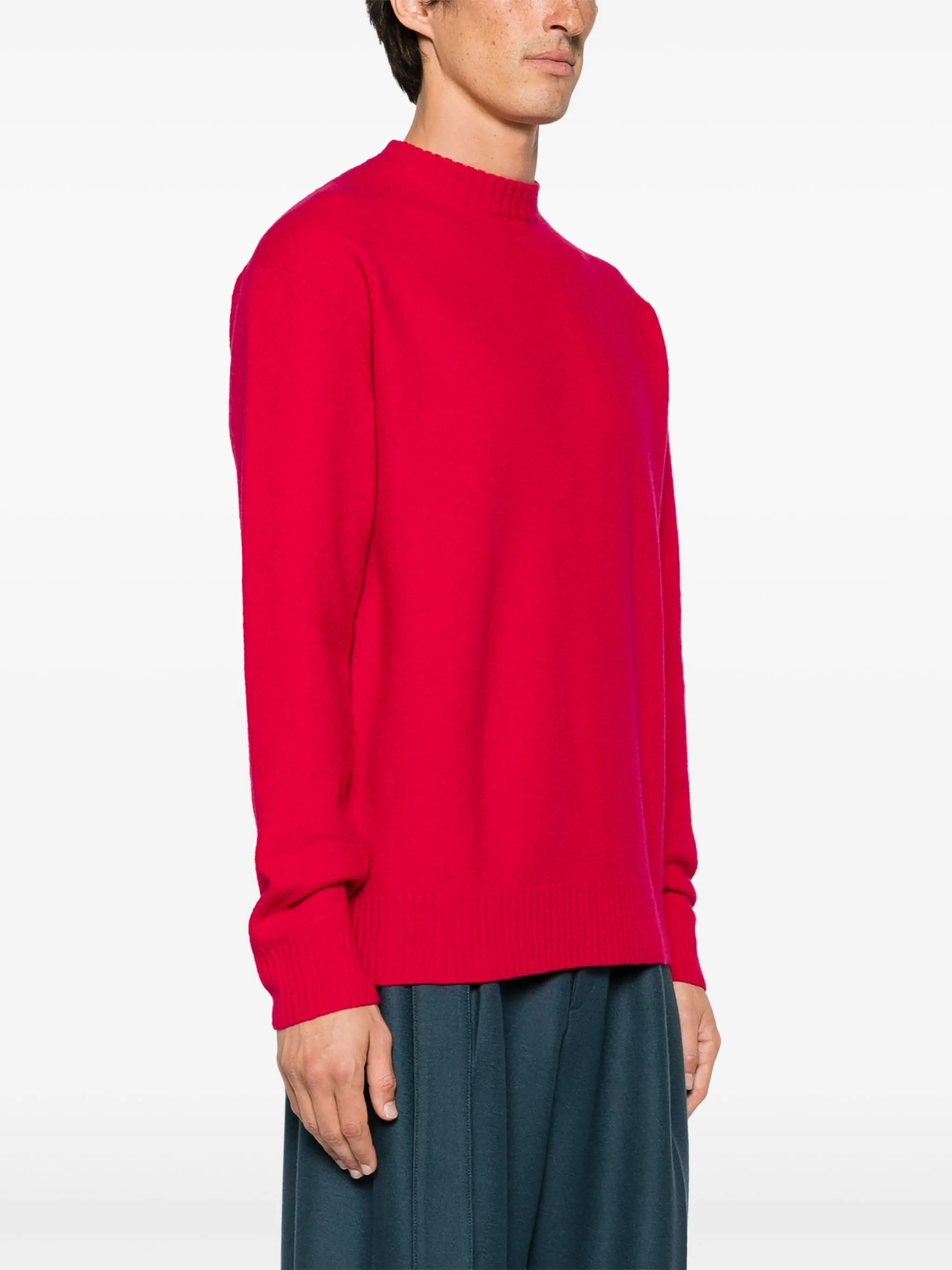 crew-neck wool jumper