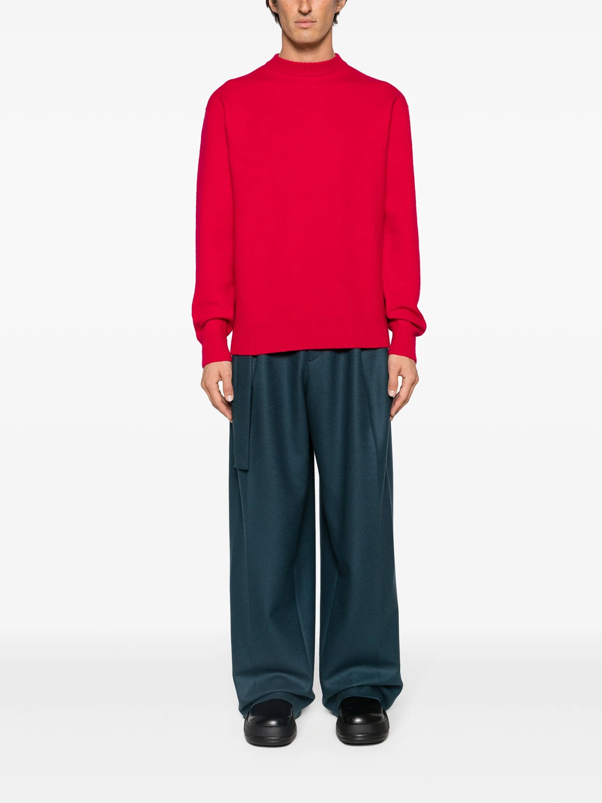 crew-neck wool jumper