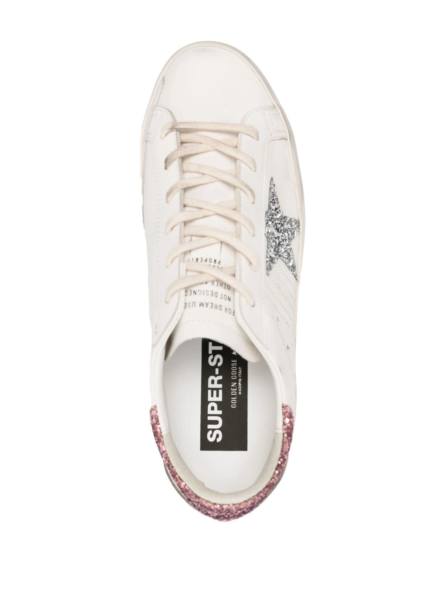 Super-Star glittered leather sneakers