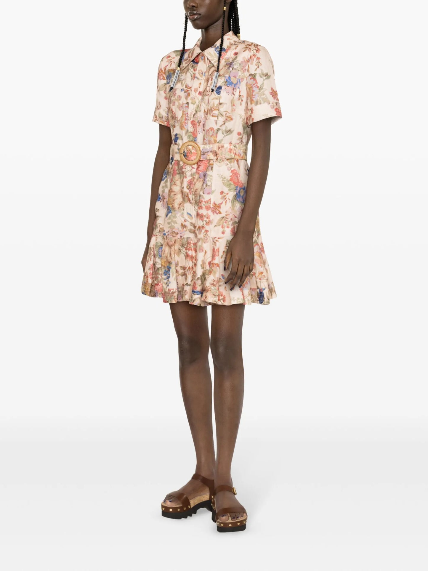 August floral-print shirtdress