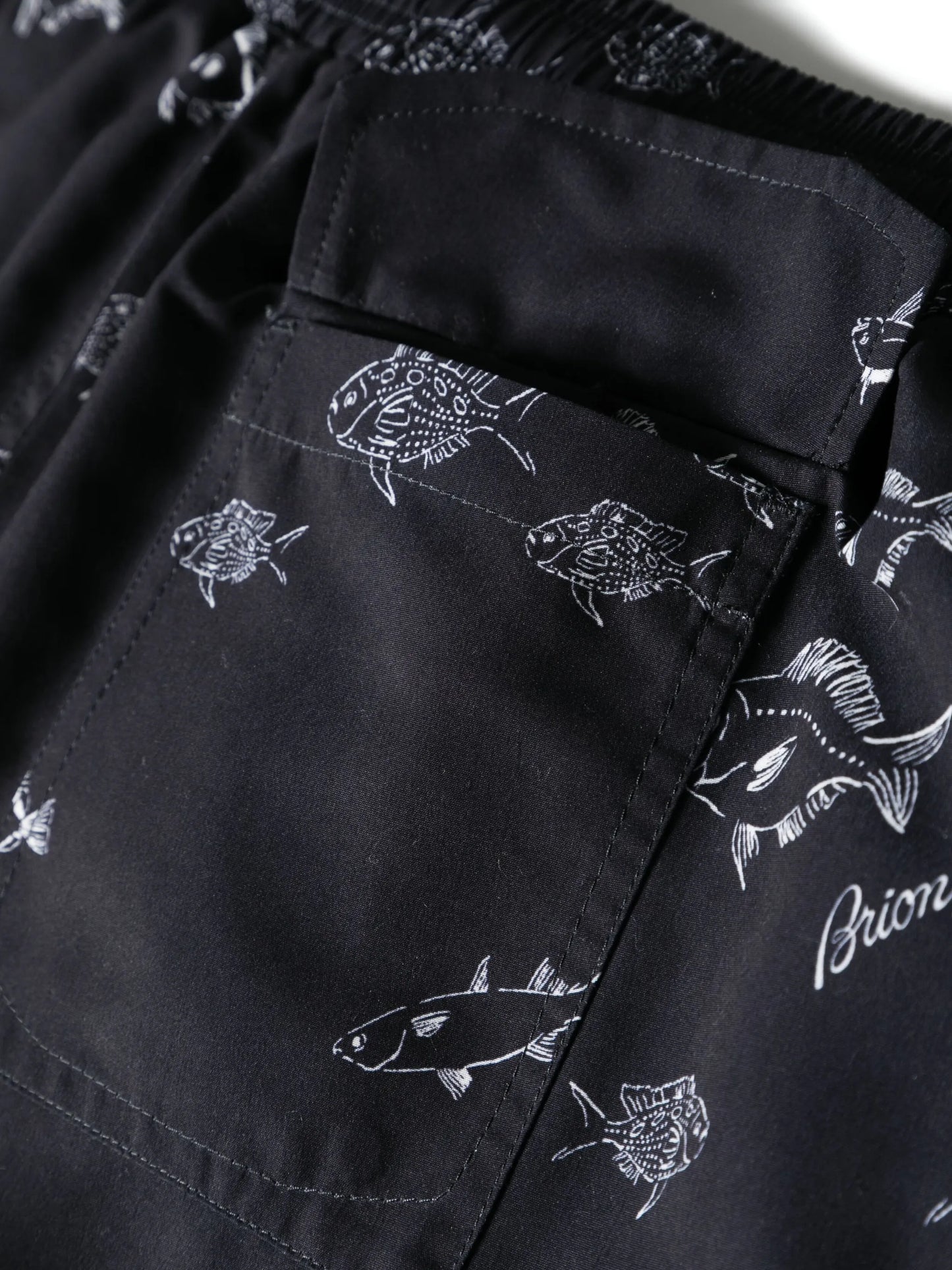 fish-print swim shorts