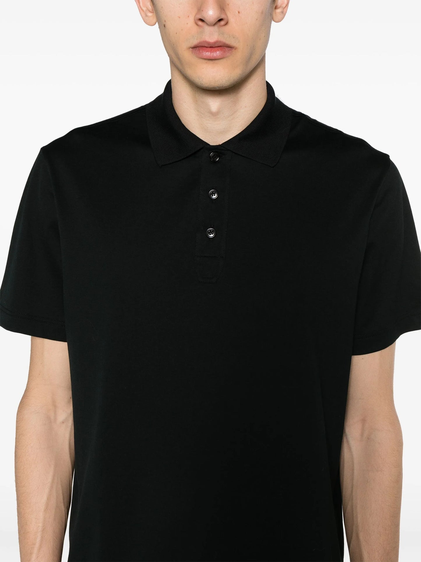 short-sleeve cotton polo shirt