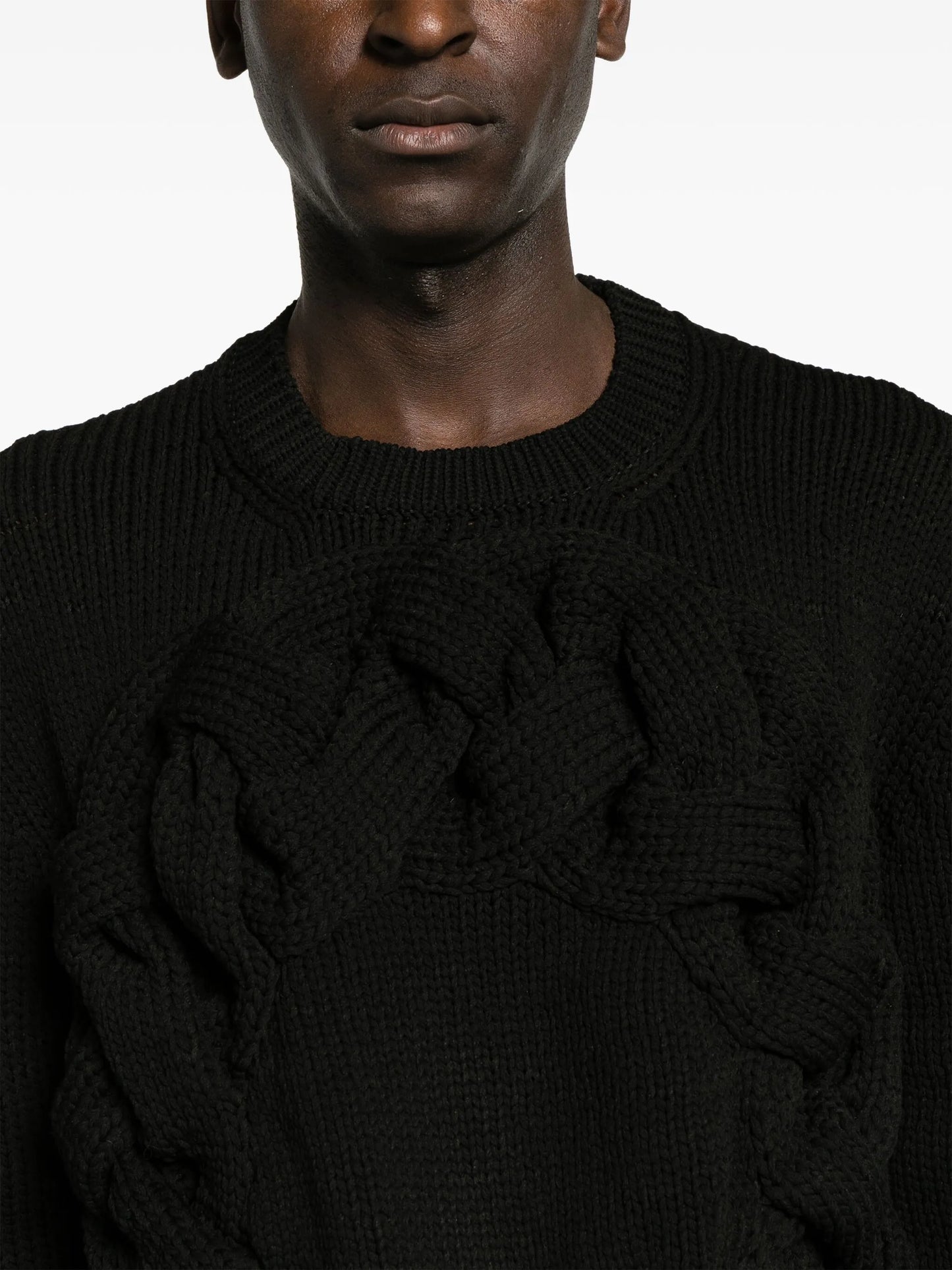 cable-knit jumper