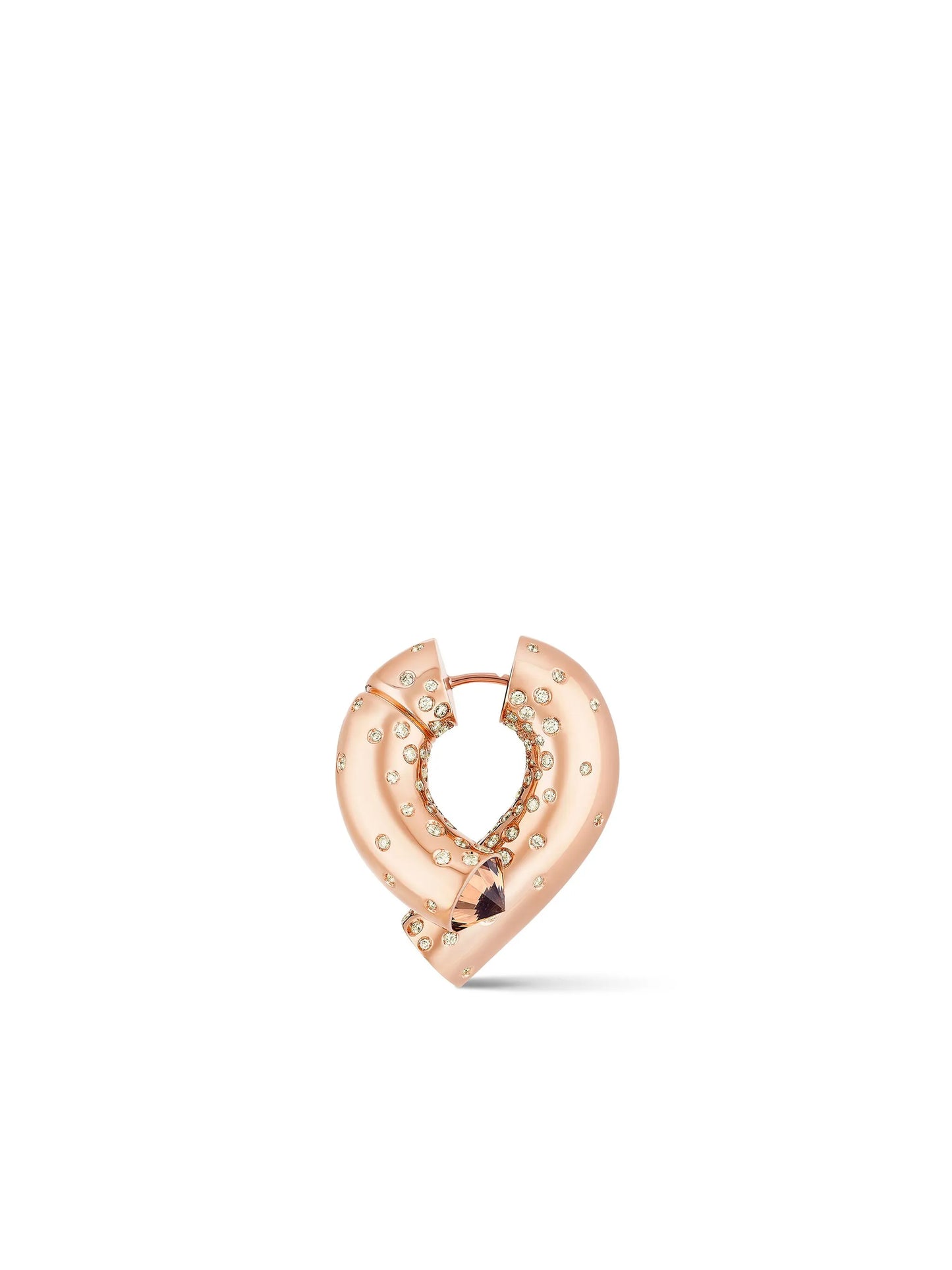 18kt rose gold large Oera diamond hoop earrings