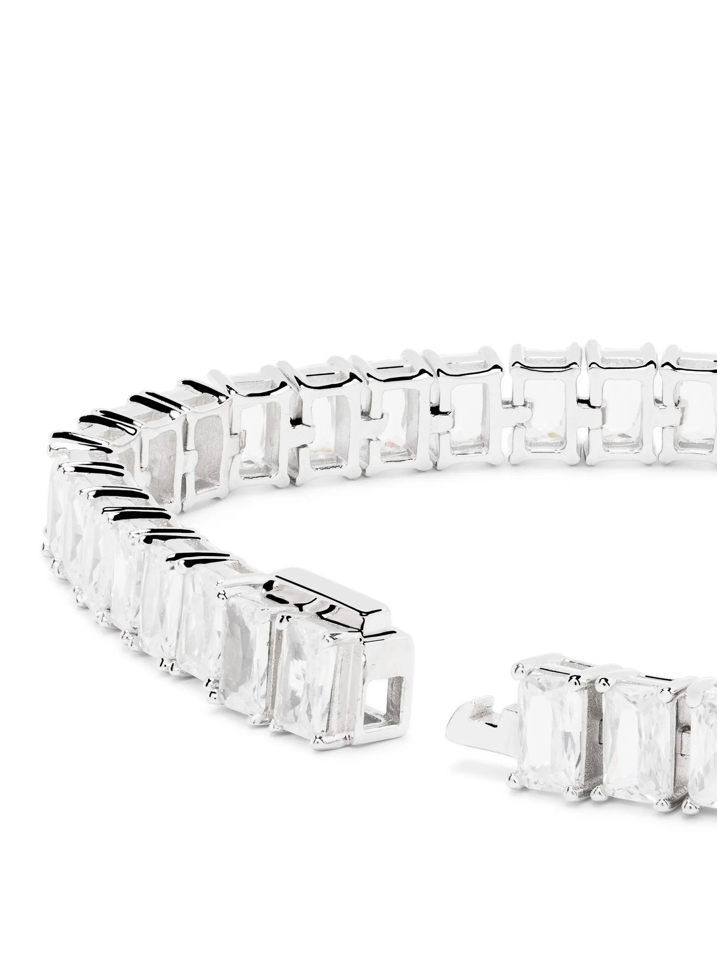 emerald-cut tennis-chain bracelet
