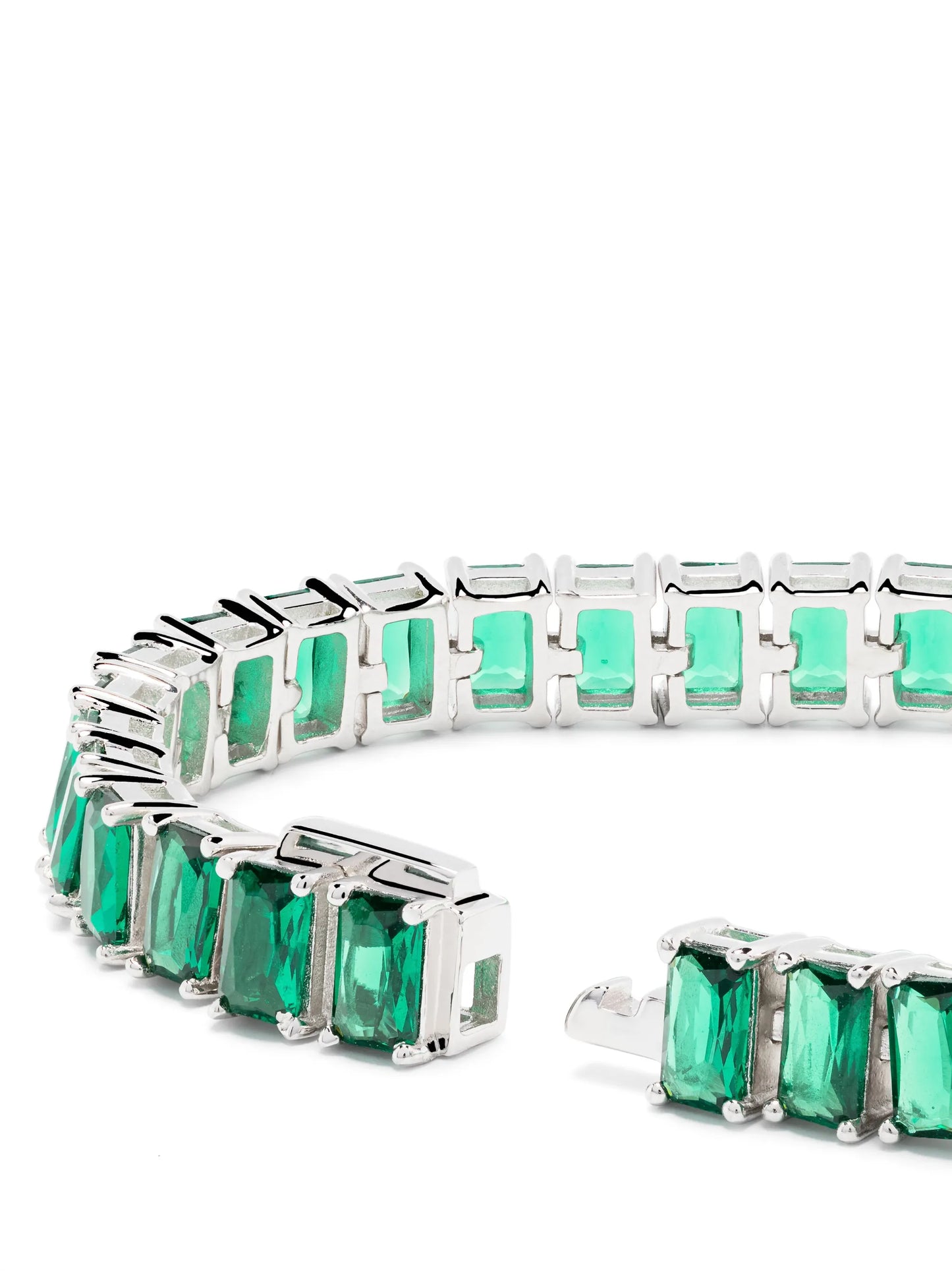 emerald-cut tennis-chain bracelet