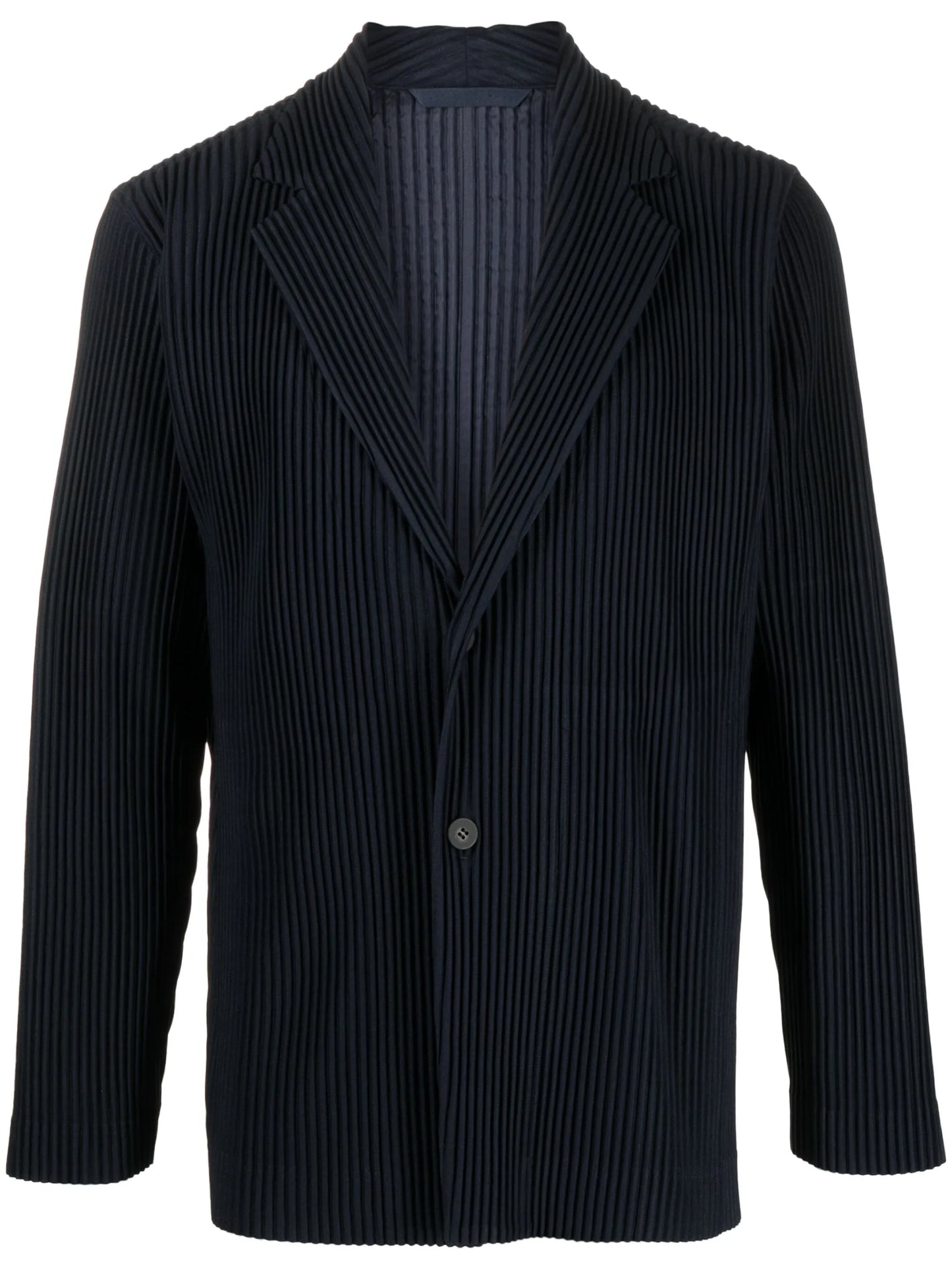 notched-lapels pleated blazer