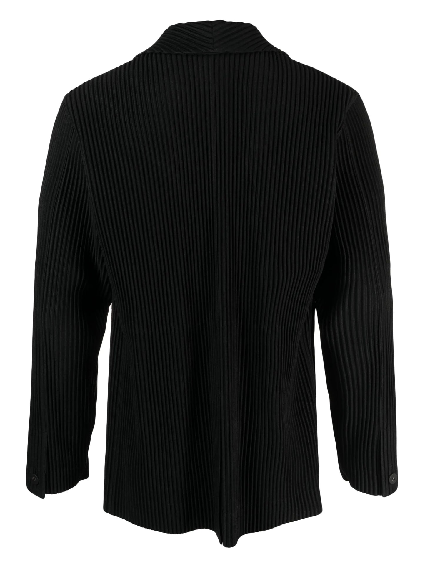 pleated single-breasted blazer