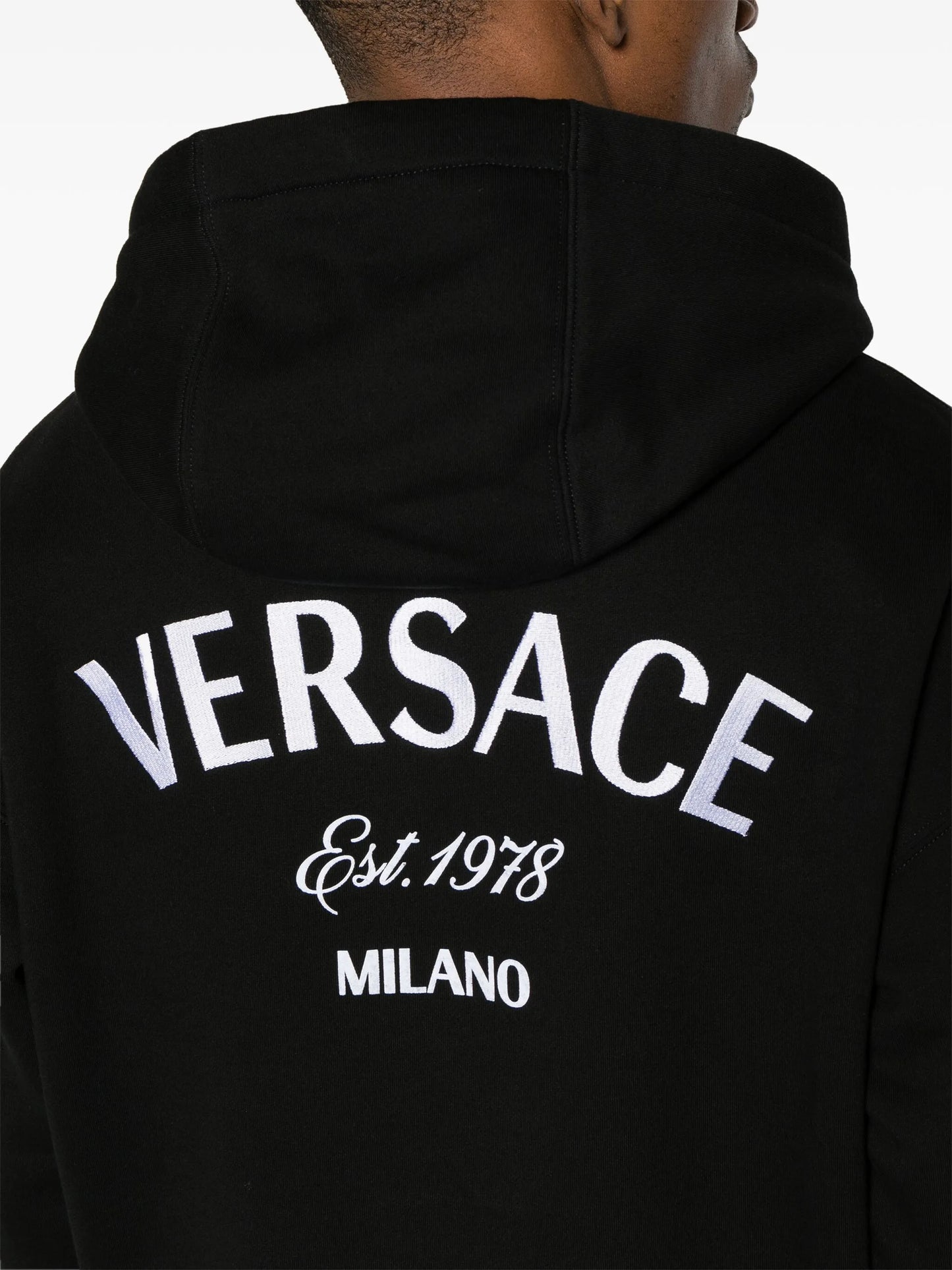 Milano Stamp-embroidered cotton hoodie