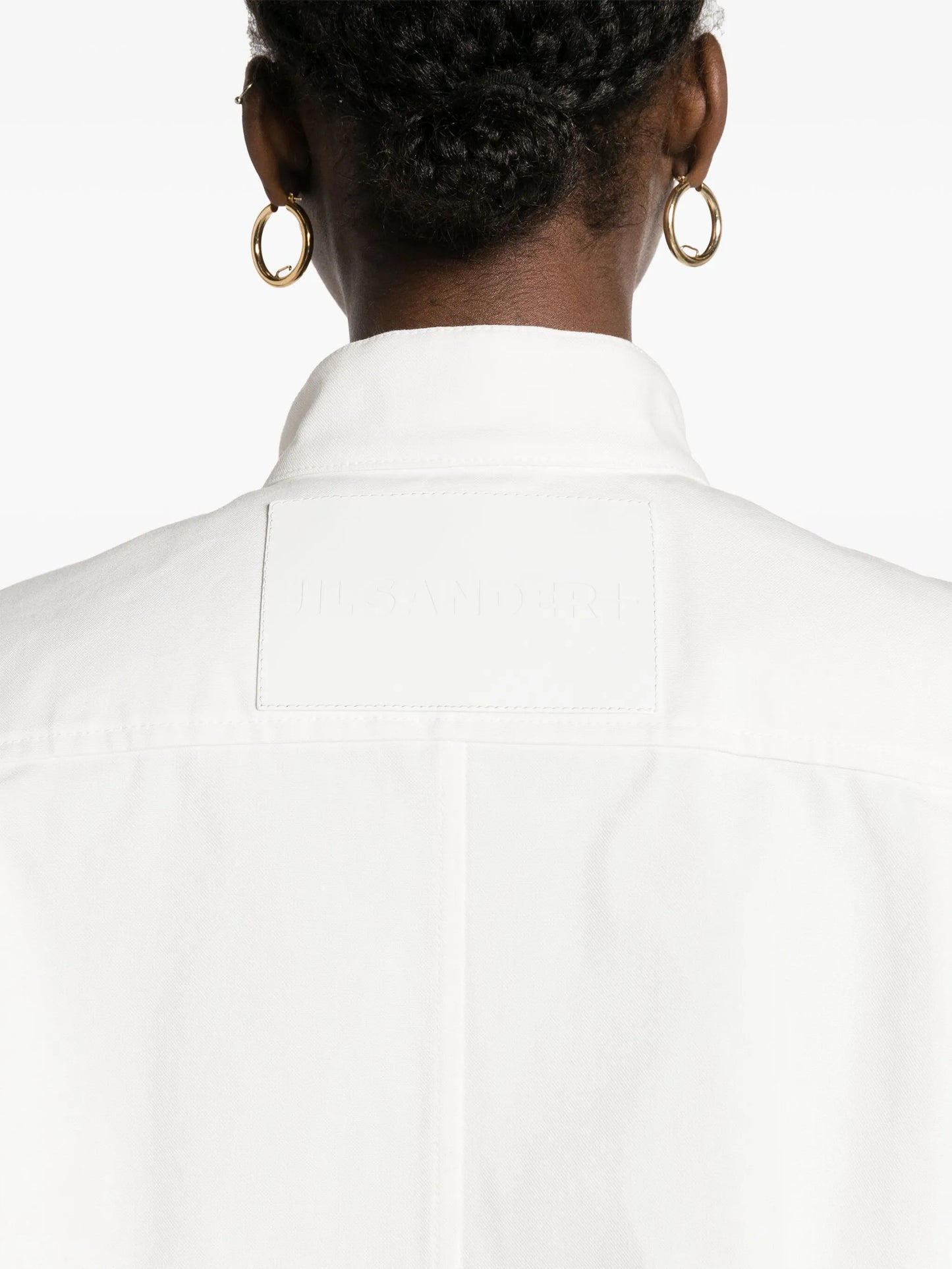 logo-patch canvas cargo jacket