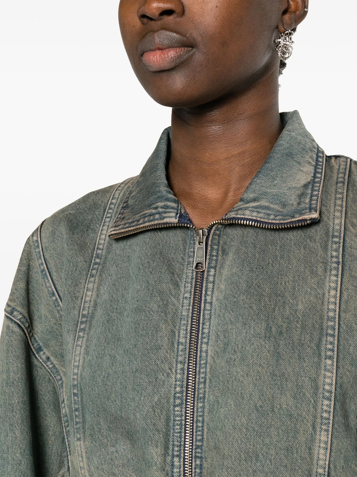 belted denim jacket