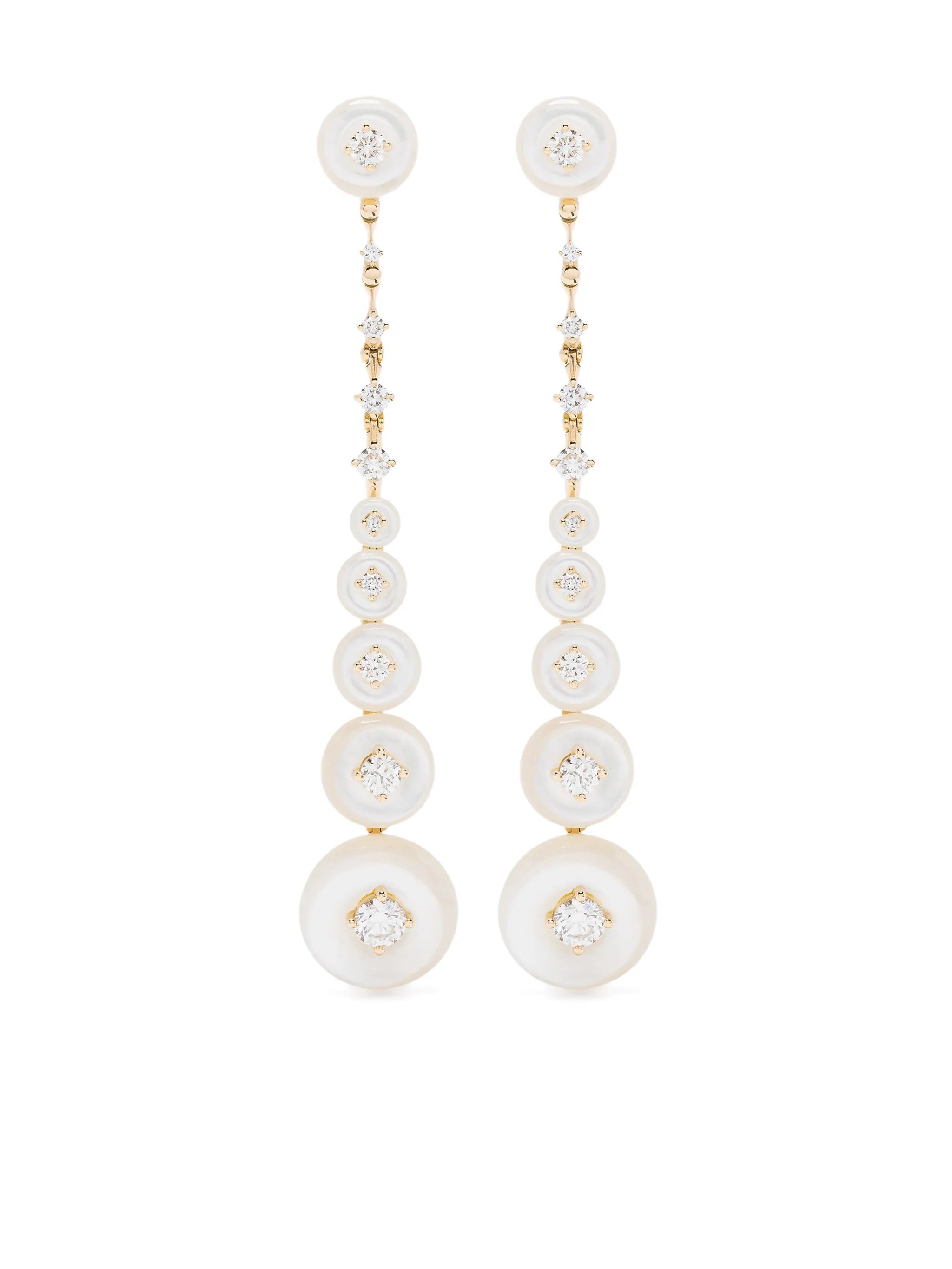 18kt Yellow Gold Surrounding diamond earrings