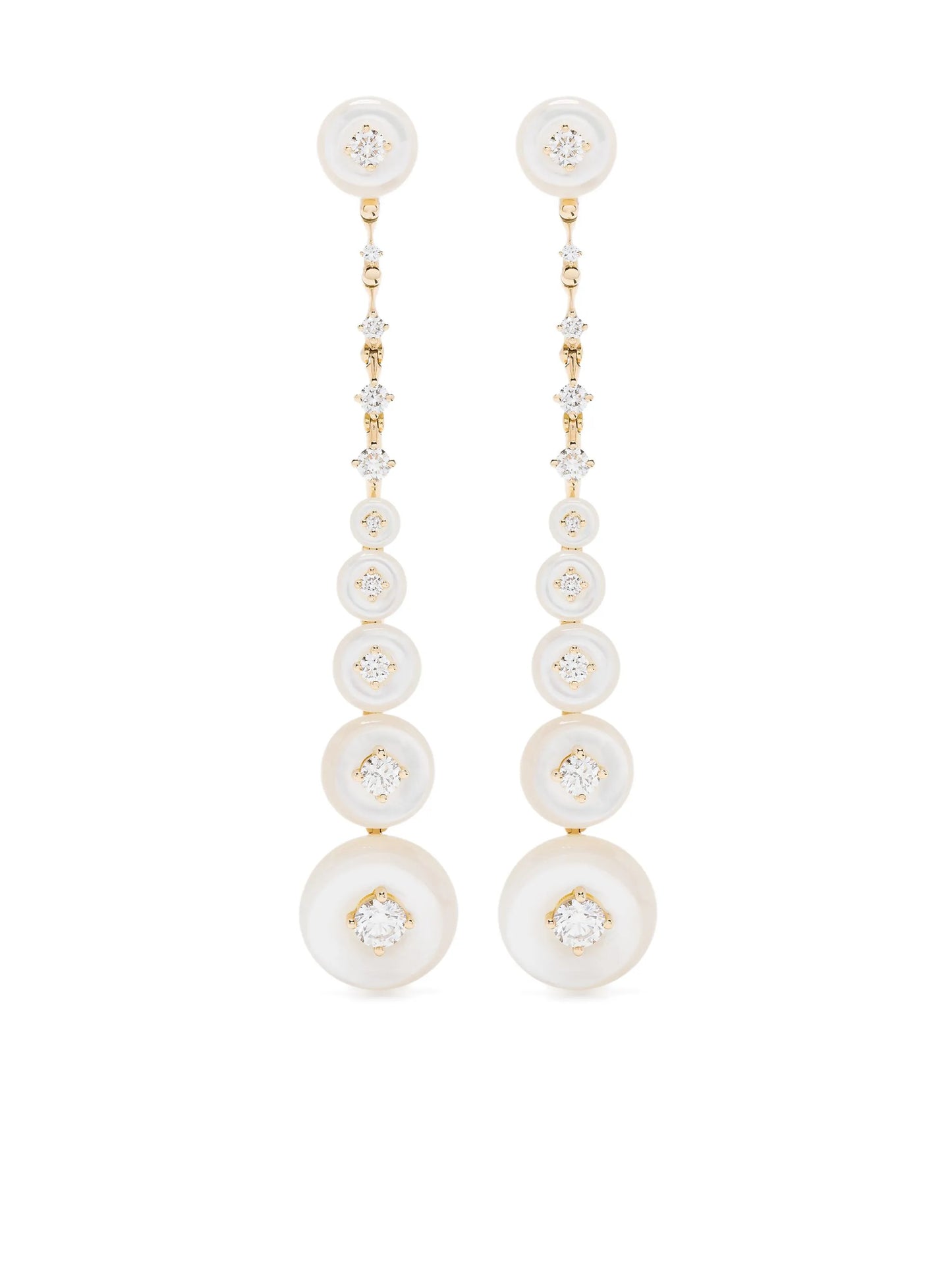 18kt Yellow Gold Surrounding diamond earrings