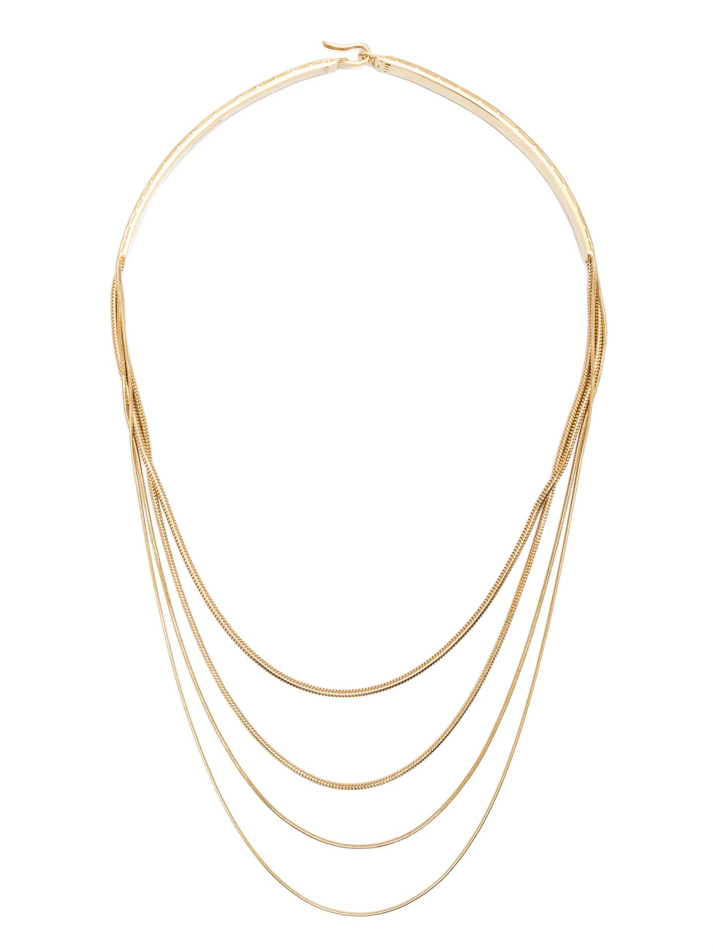 18kt yellow gold multi-chain necklace