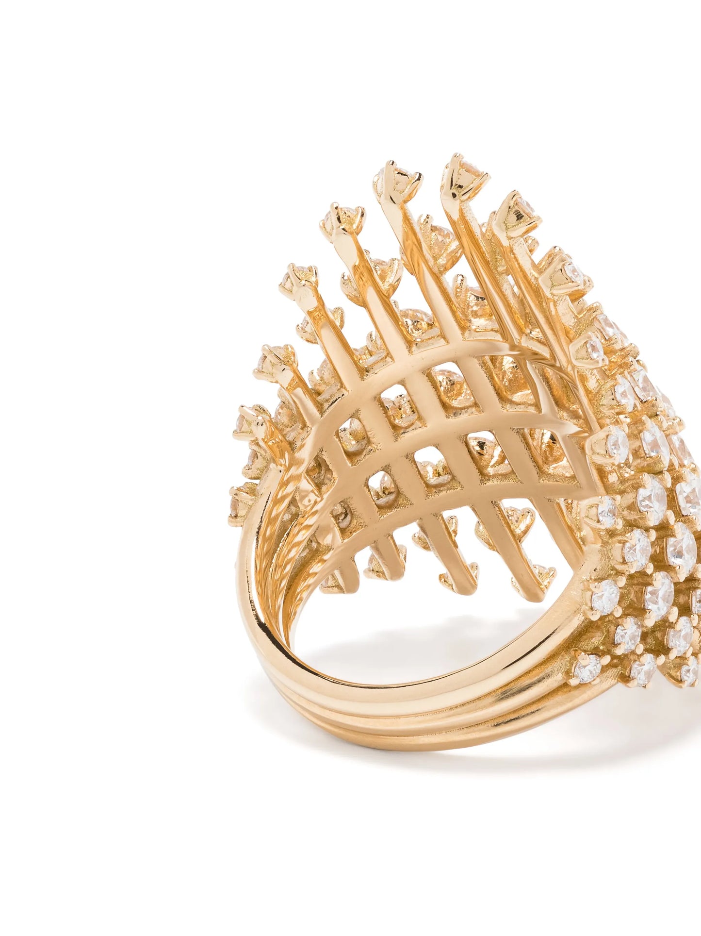 18kt Yellow Gold Disco Medium diamond ring
