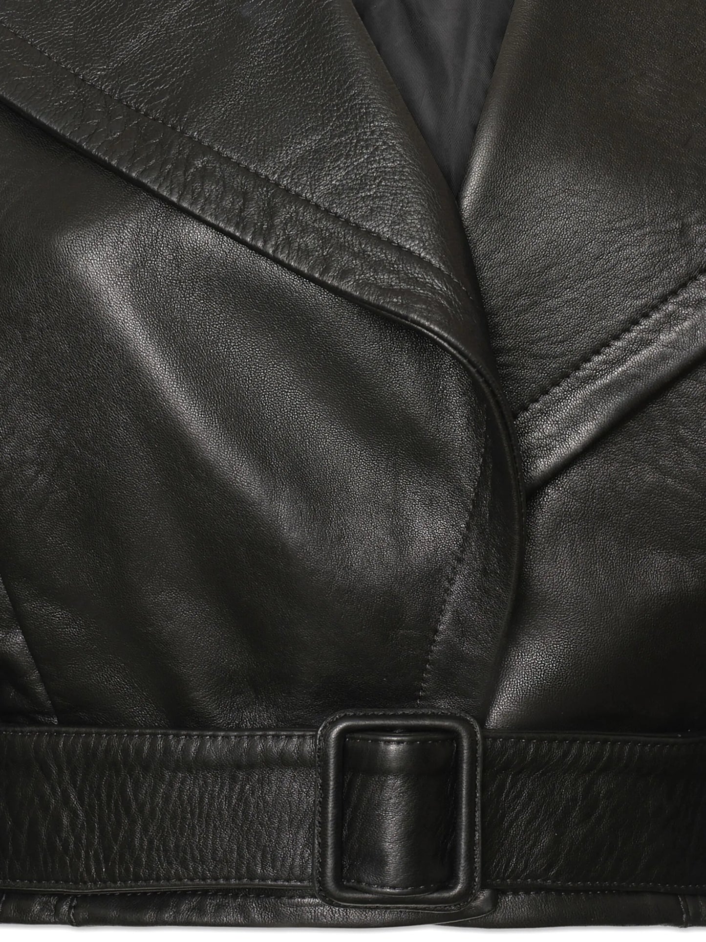 cropped leather jacket