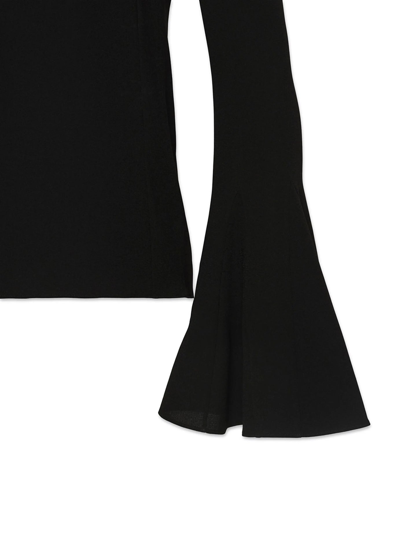 flutter-sleeve crepe de chine blouse