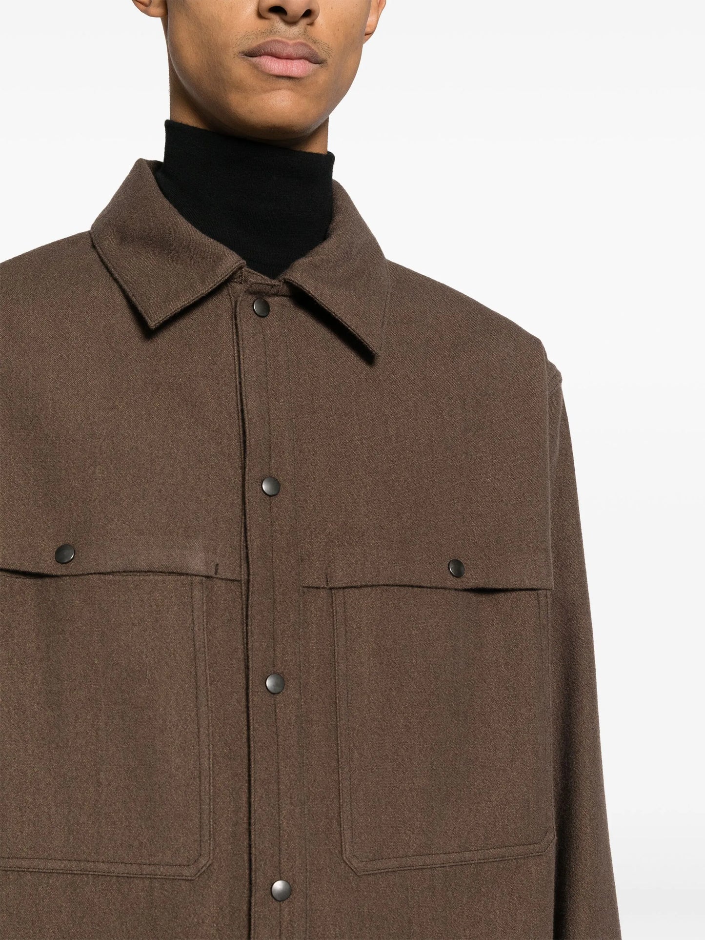 Storm virgin-wool blend shirt jacket