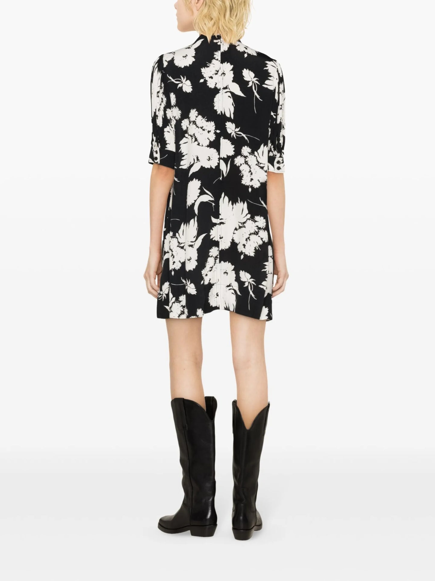 floral-print shirtdress