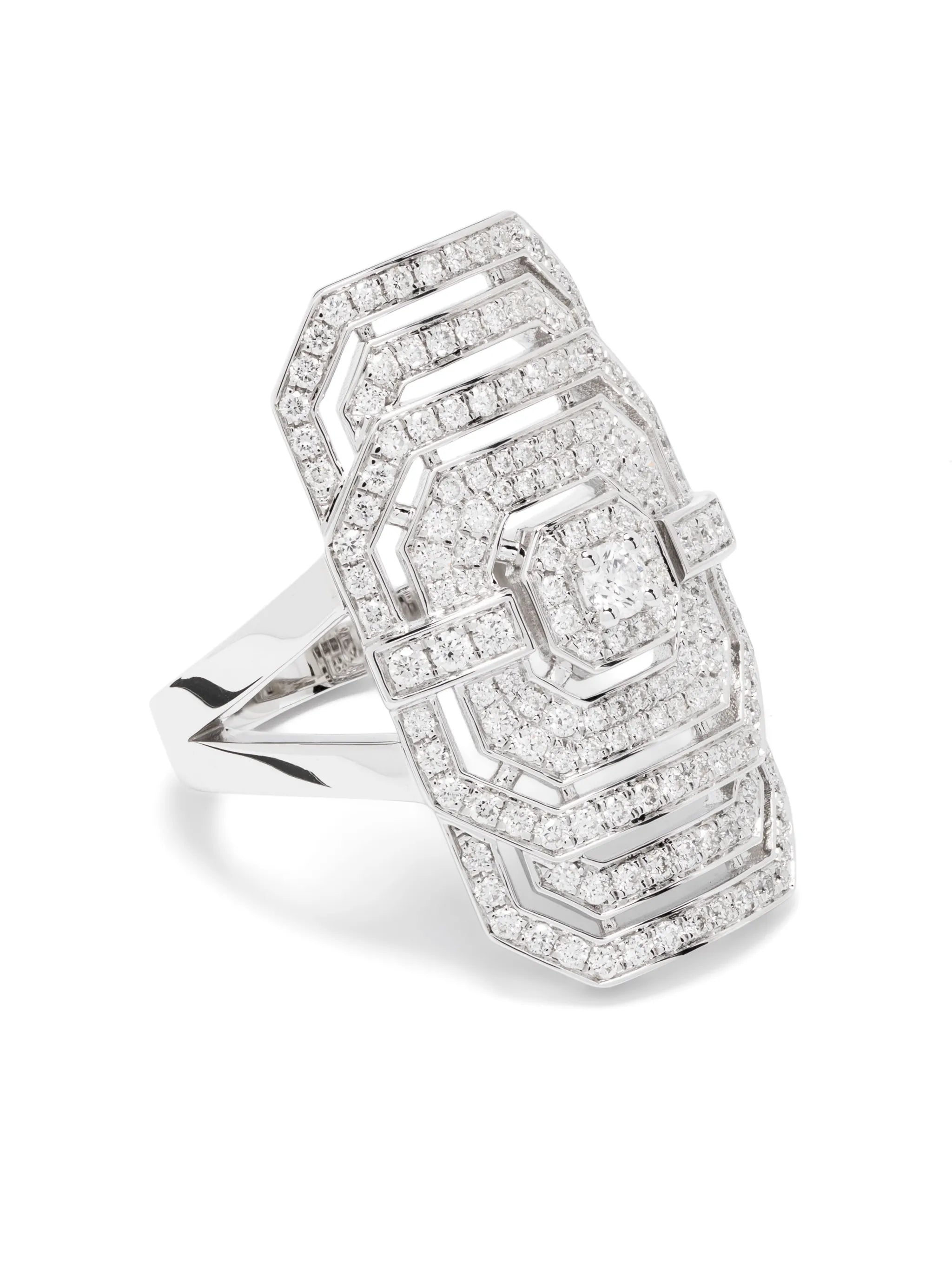 Ring My Way sterling silver and diamond cocktail ring