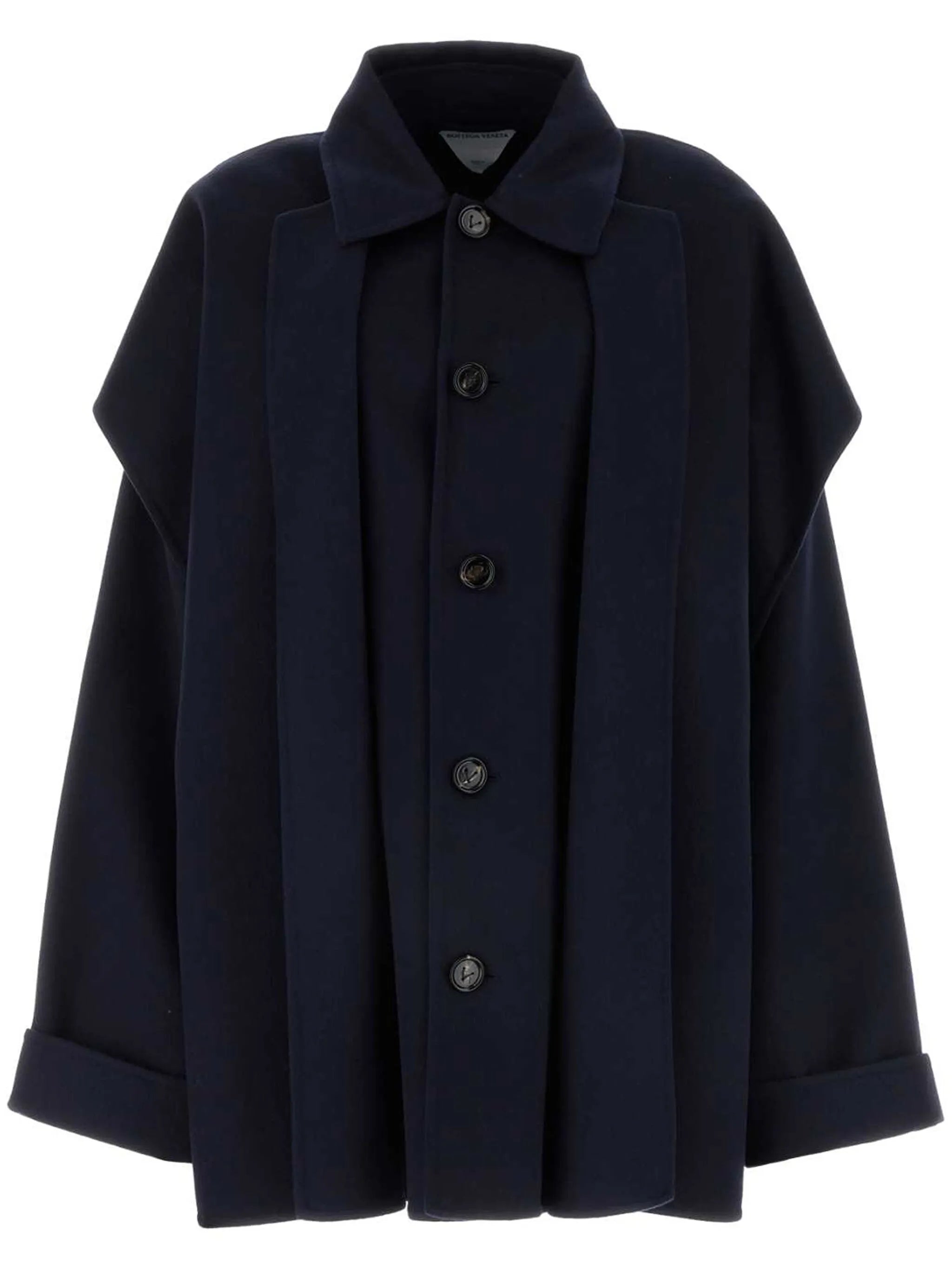 layered wool blend jacket