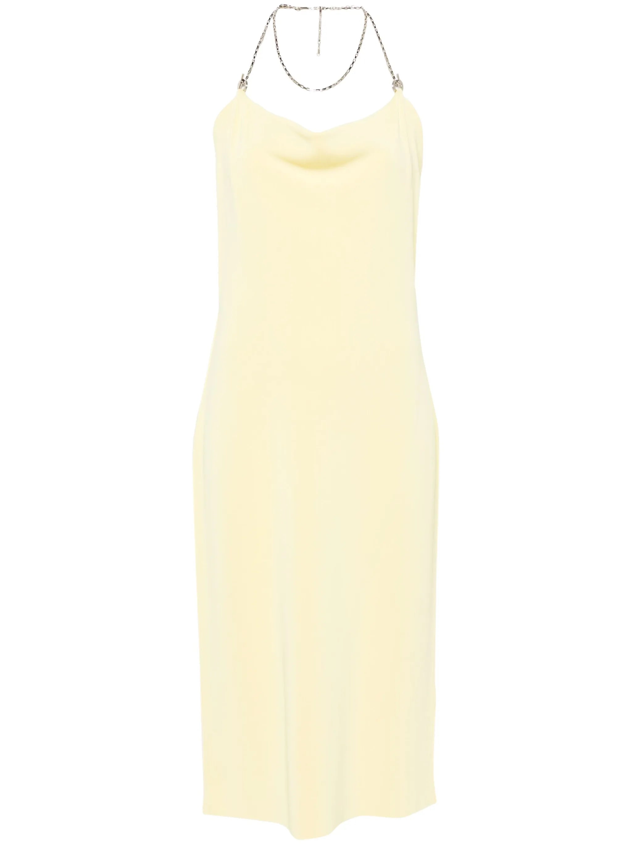 cowl-neck midi dress