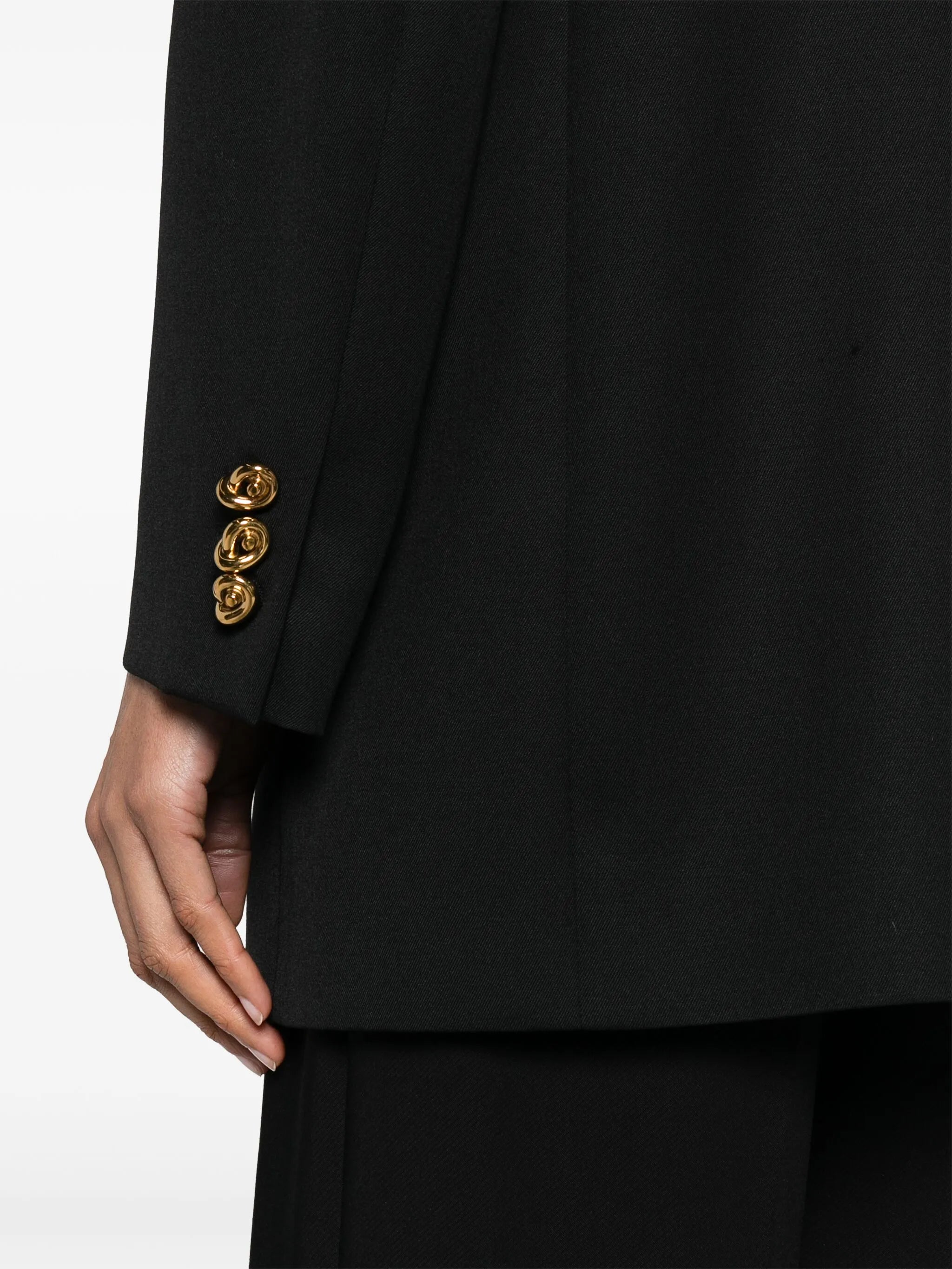 Sartorial double-breasted cotton blazer