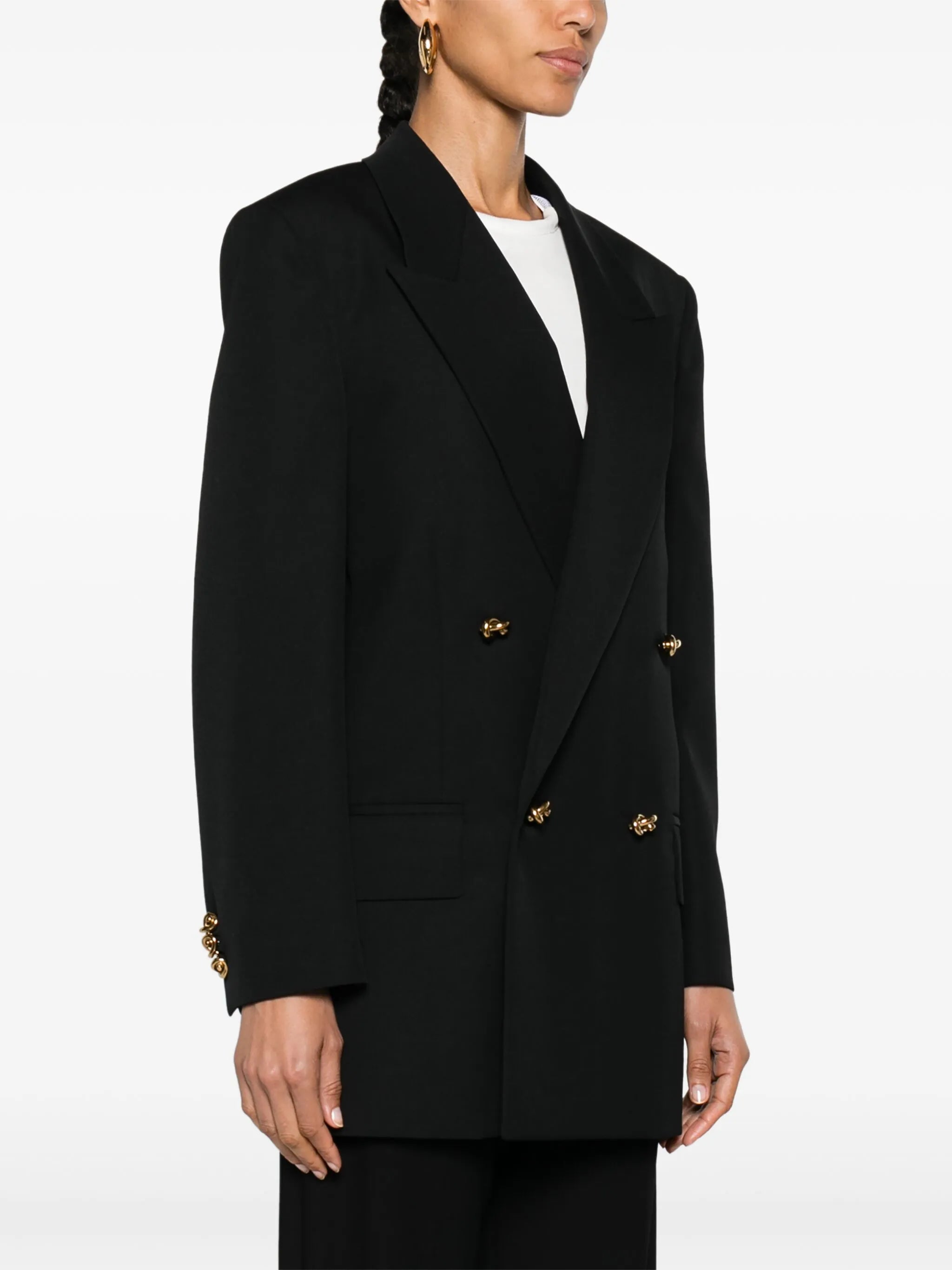 Sartorial double-breasted cotton blazer