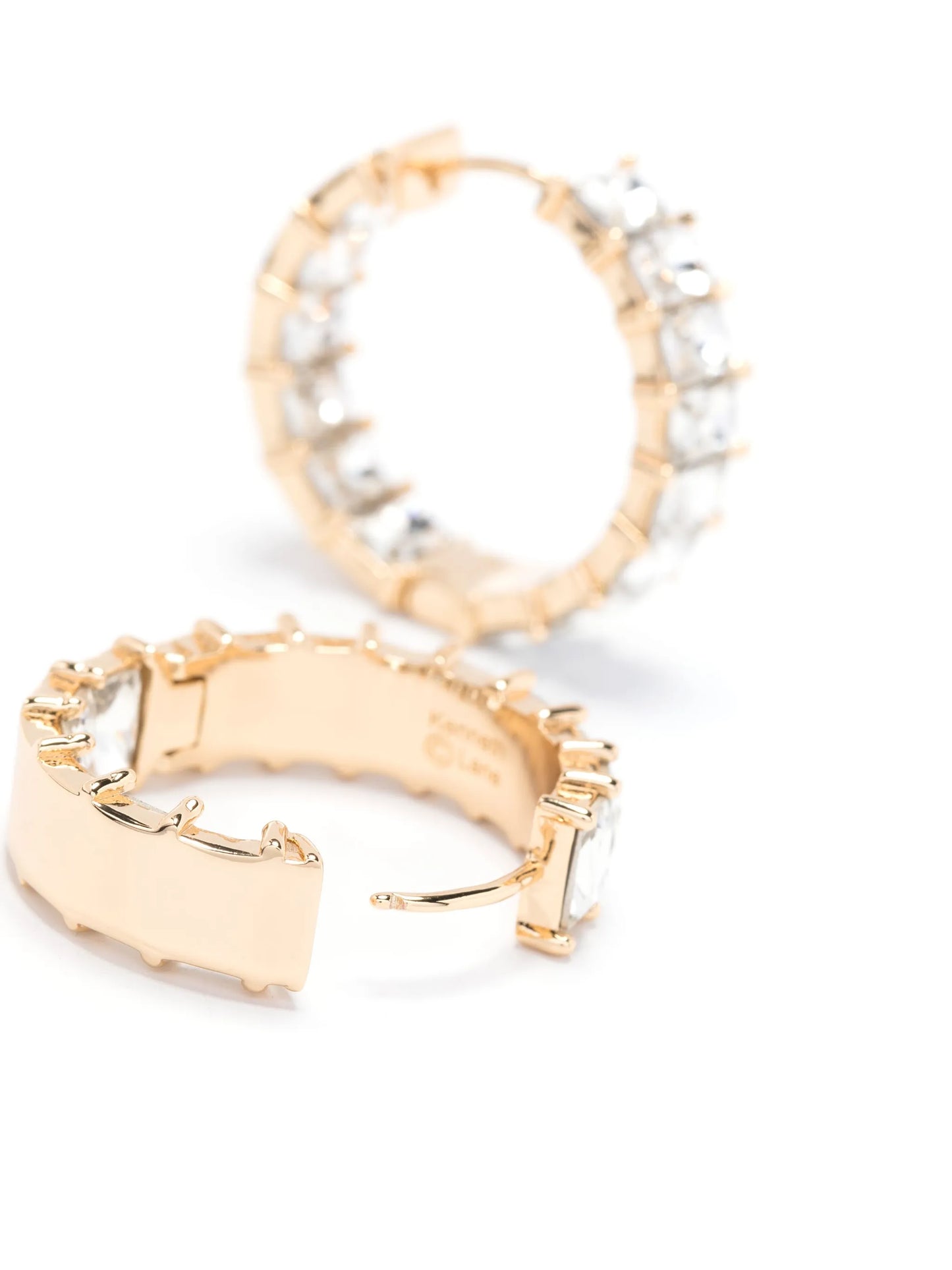 crystal-embellished hoop earrings