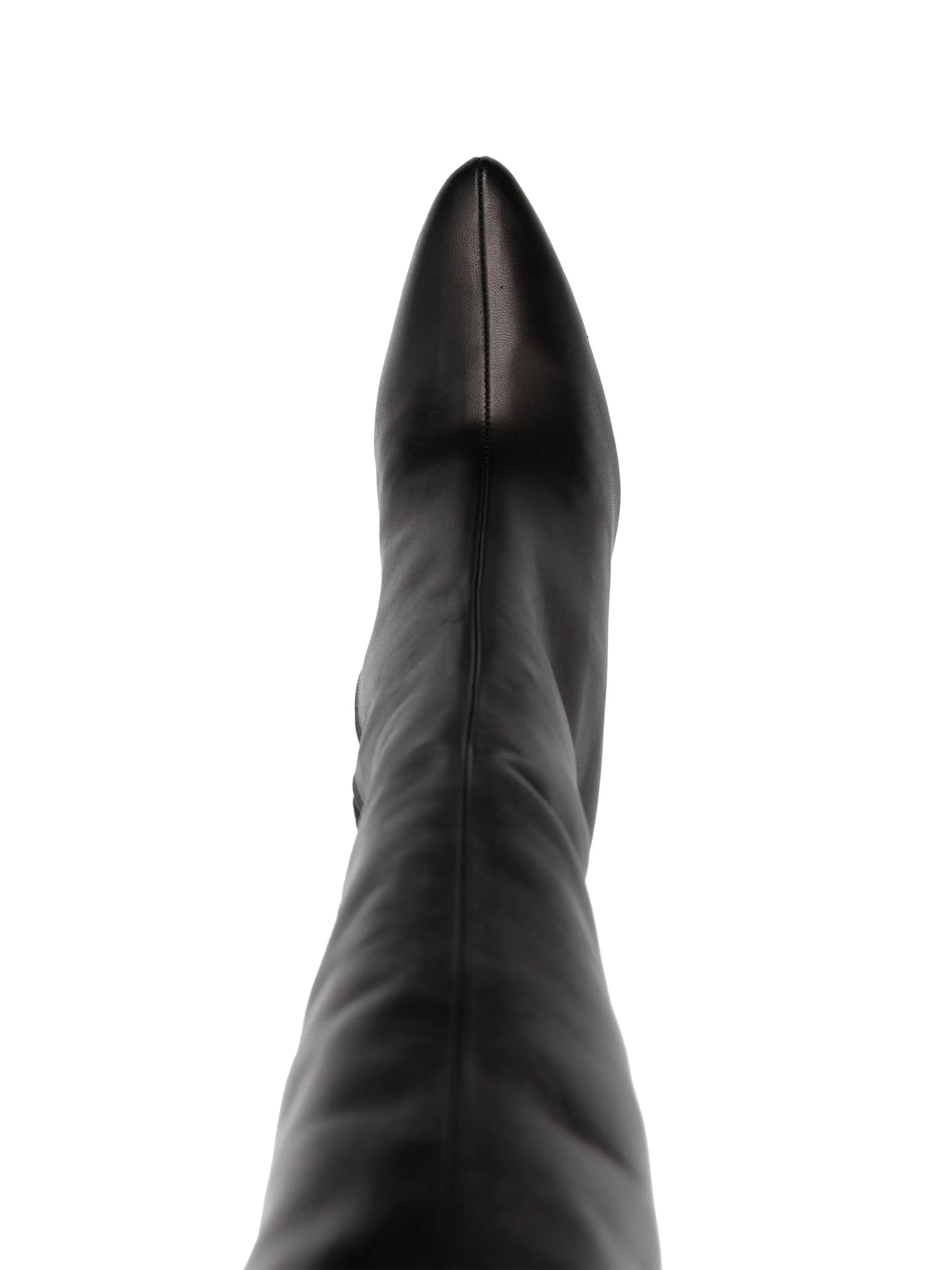 100mm leather thigh-high boots