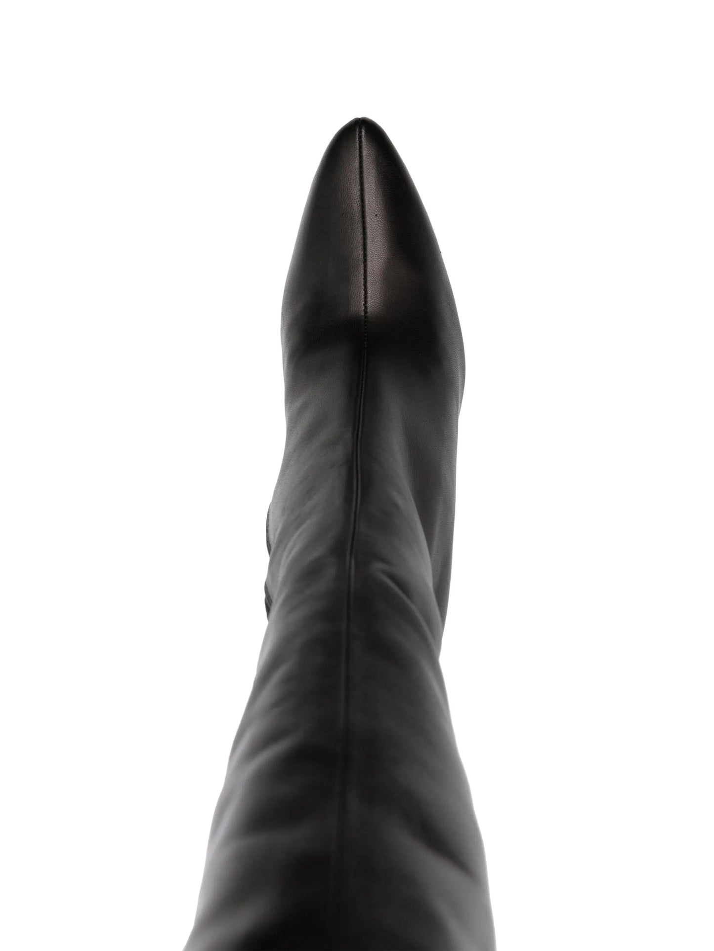 100mm leather thigh-high boots