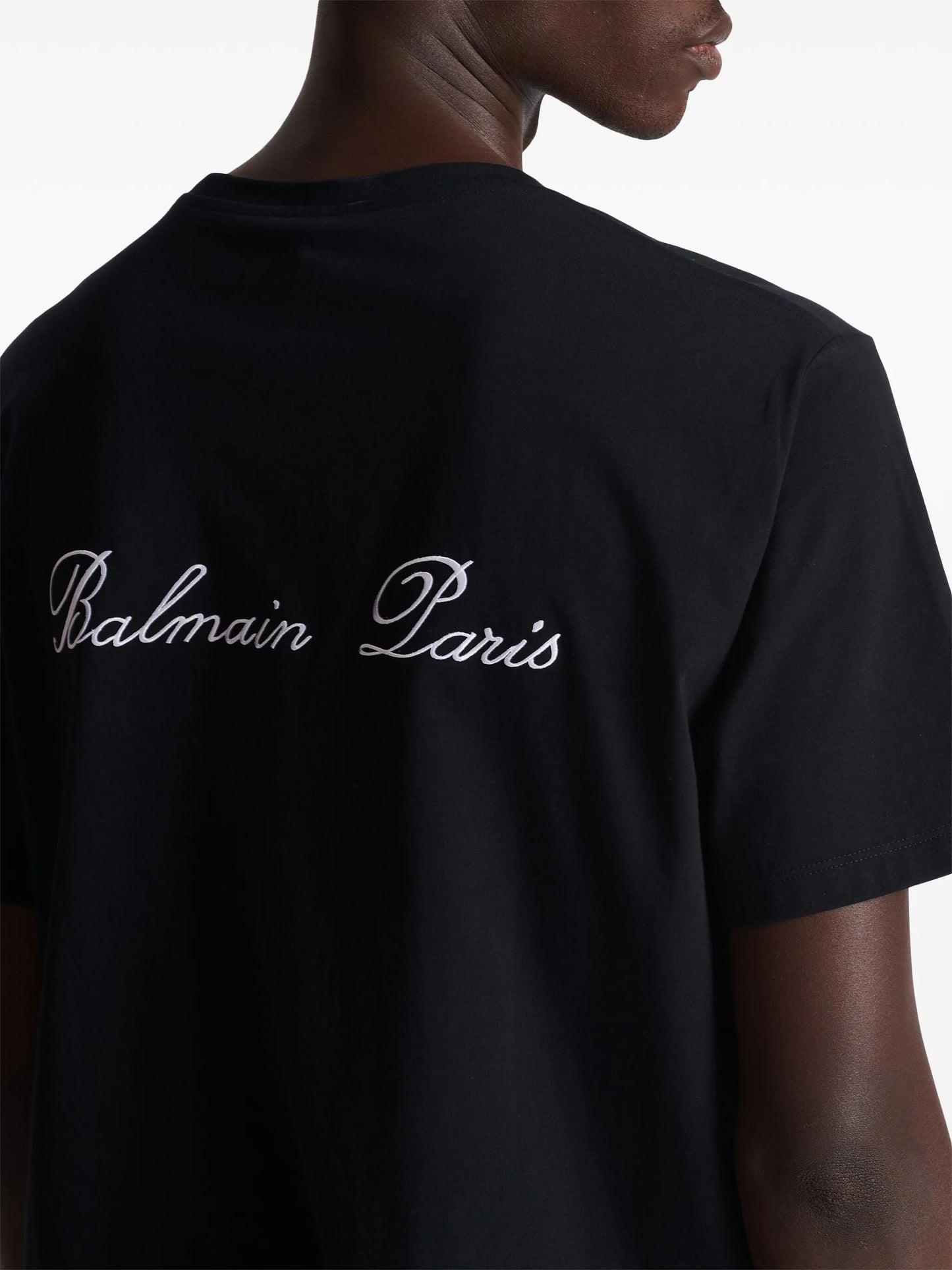 logo-embroidered cotton T-shirt