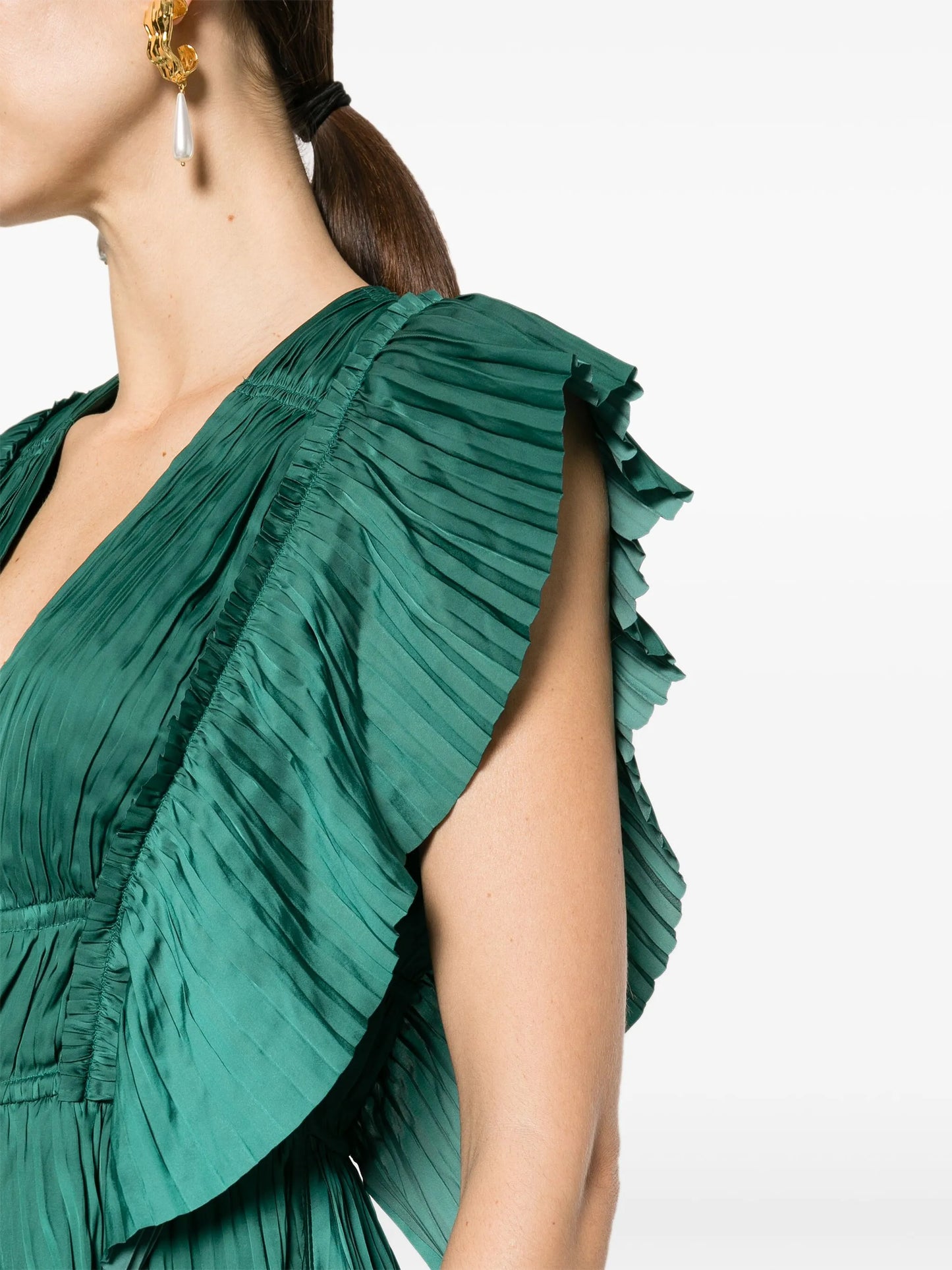 Letty pleated midi dress