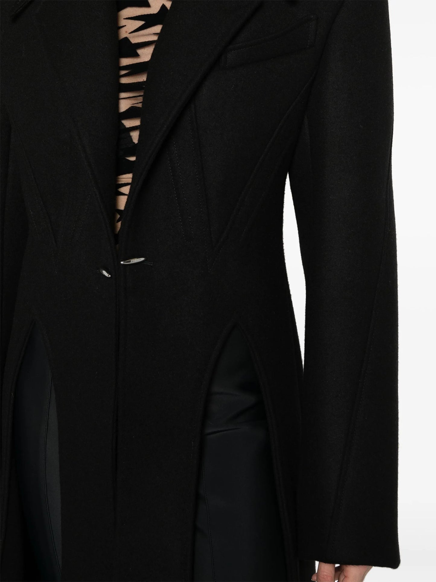 single-breasted wool coat
